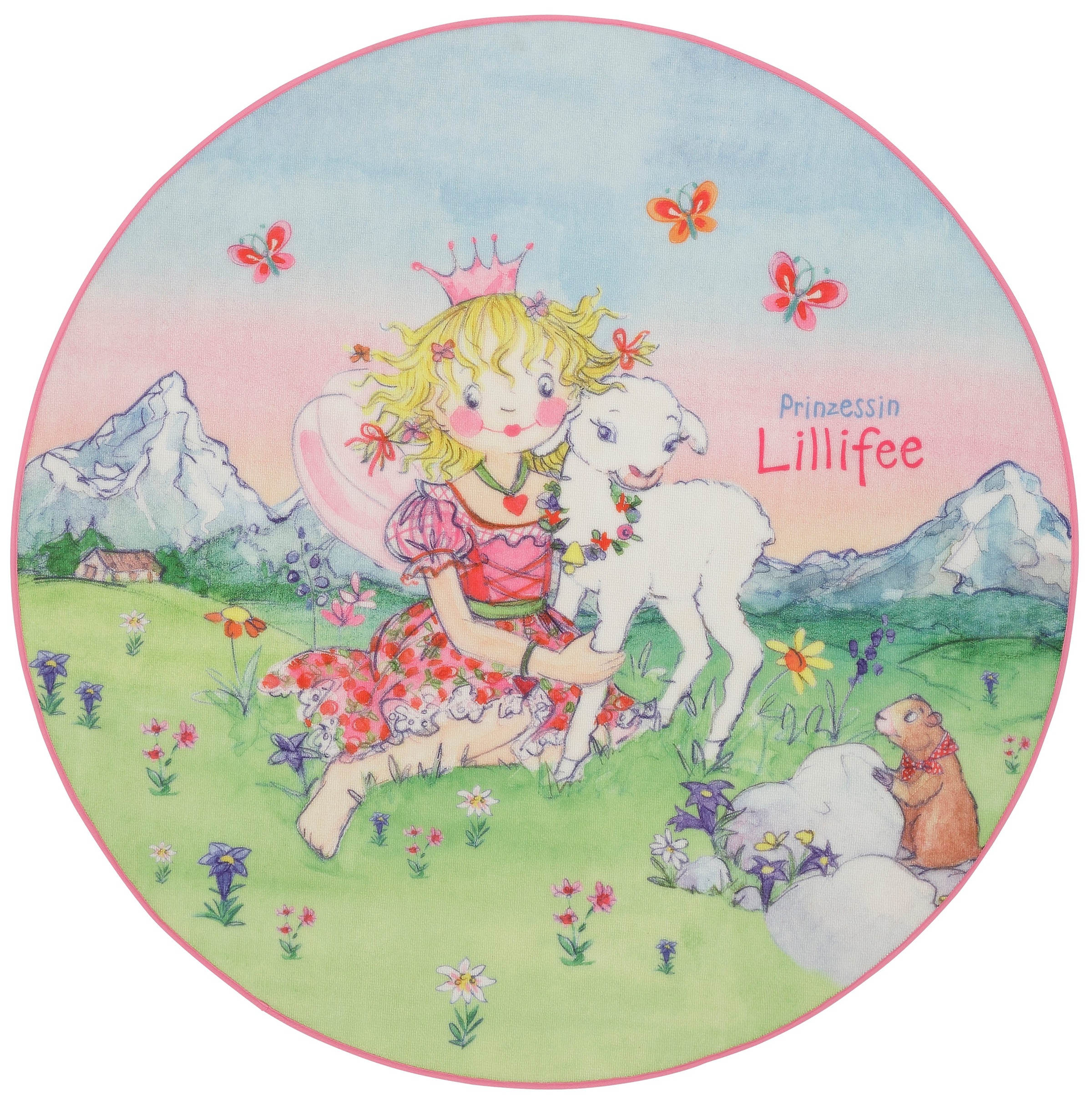 Prinzessin Lillifee Kinderteppich »LI-102«, rund, Druckteppich, Kinderzimmer