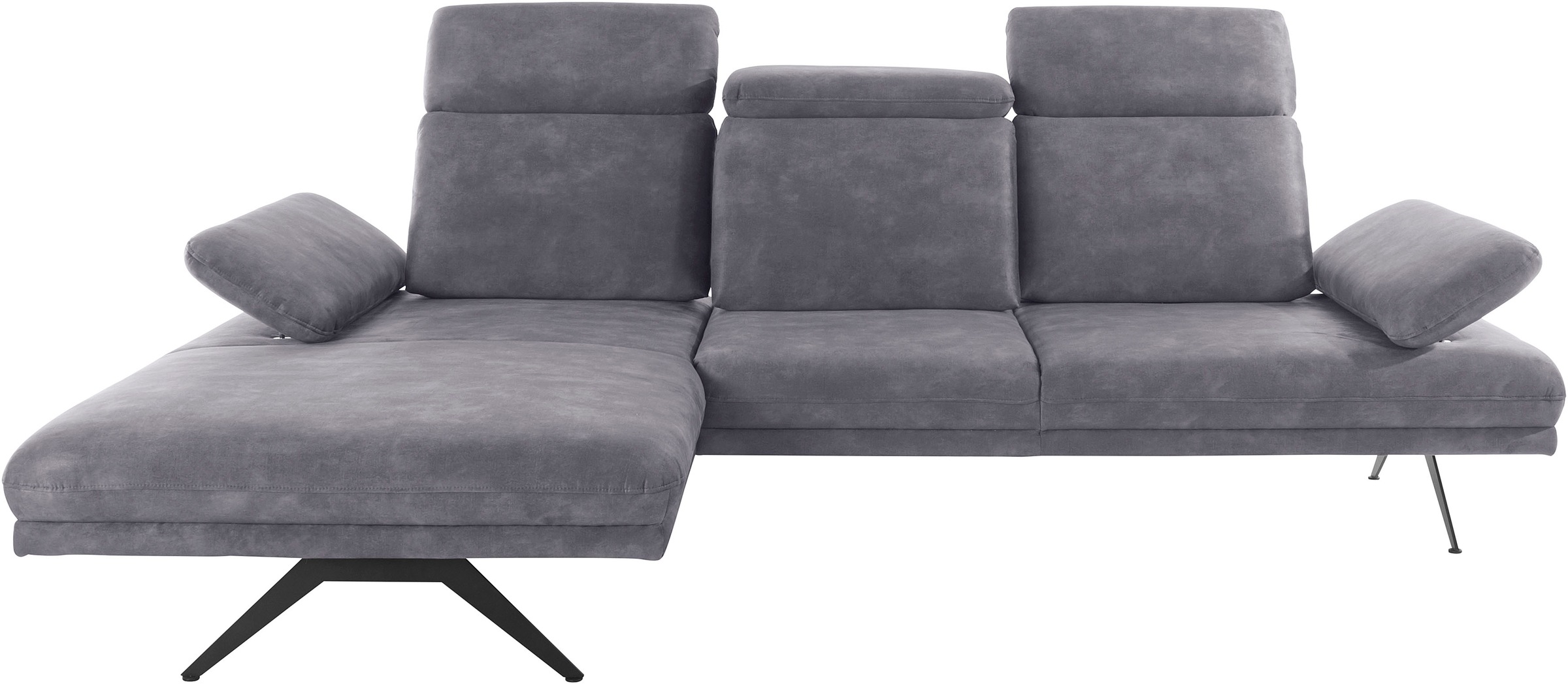 INOSIGN Ecksofa »Trivento L-Form«, Armteil und Kopfteil-Verstellung, Bogenfuß, B/T/H: 290/187/88 cm