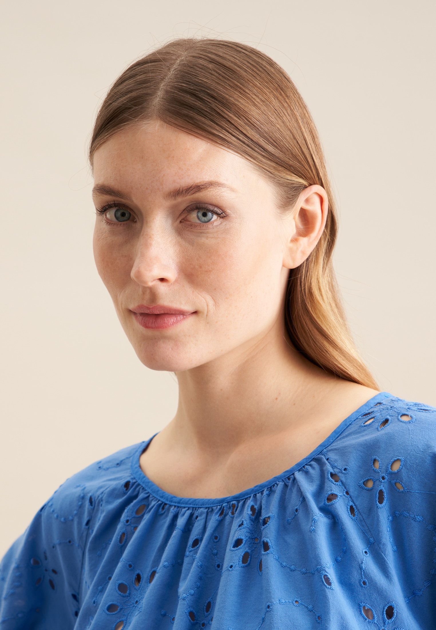 Thumbnail - seidensticker Shirtbluse "Schwarze Rose" 3/4 Rundhals Stickerei