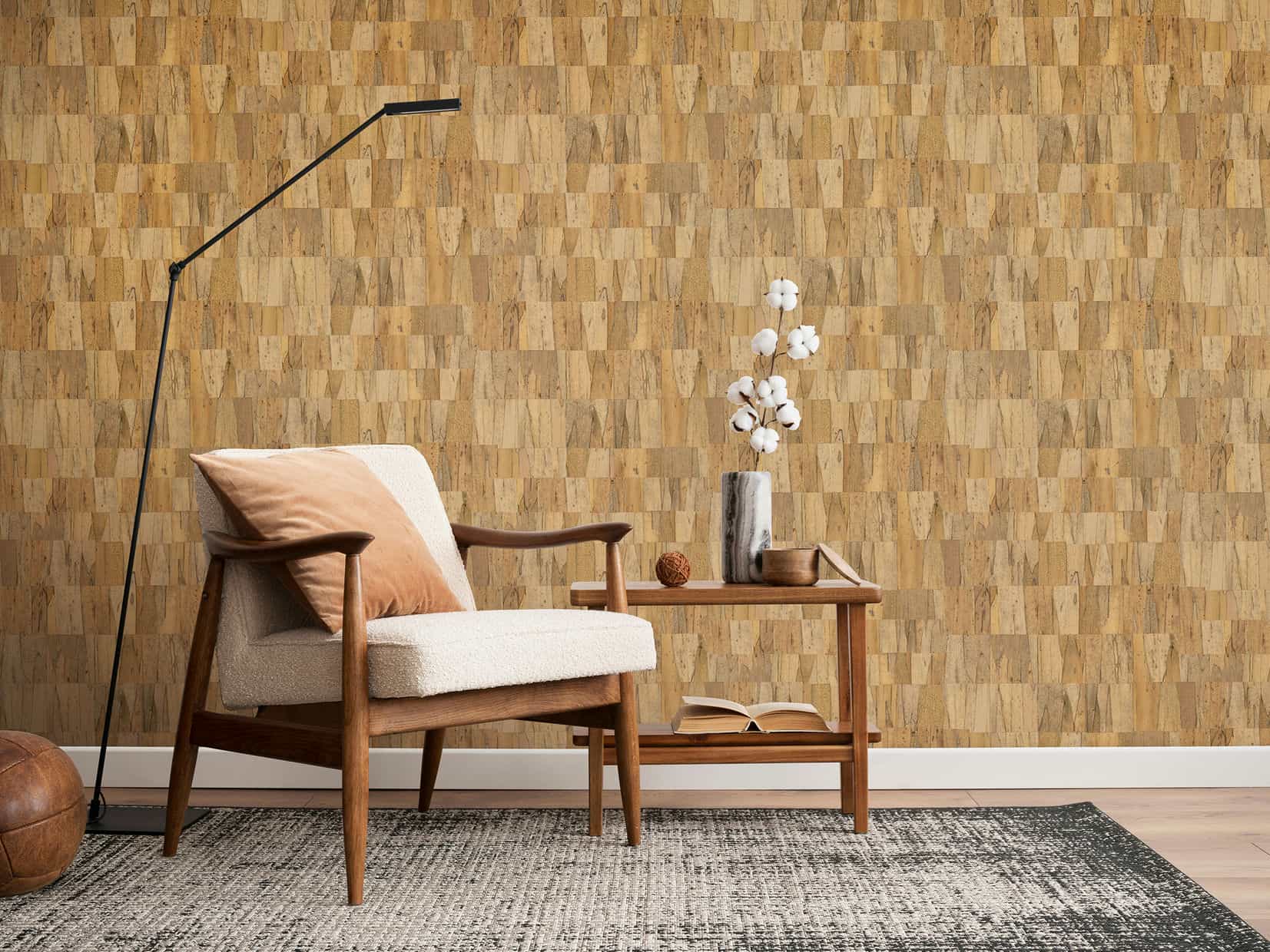 Marburg Vliestapete "Tapete Organic Wood" Holz geprägt moderne Vliestapete für Wohnzimmer Schlafzimmer Küche