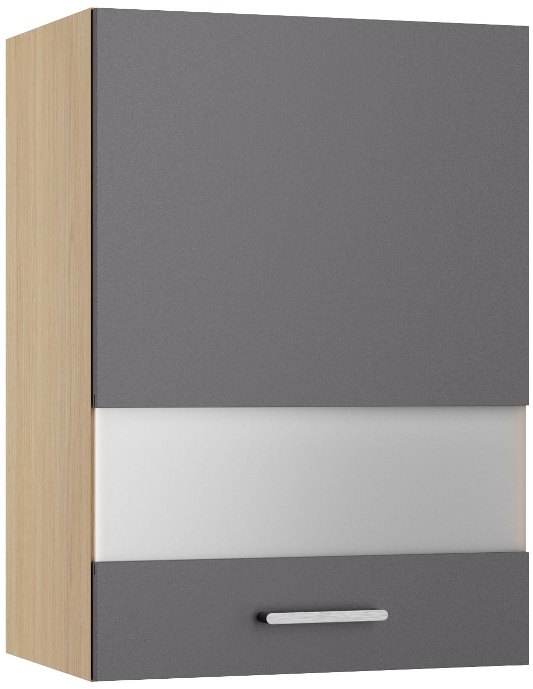 KOCHSTATION "KS-Lucy" Breite 50 cm, mit 1 Segmentglastür, 2 Einlegeböden, Soft-Close