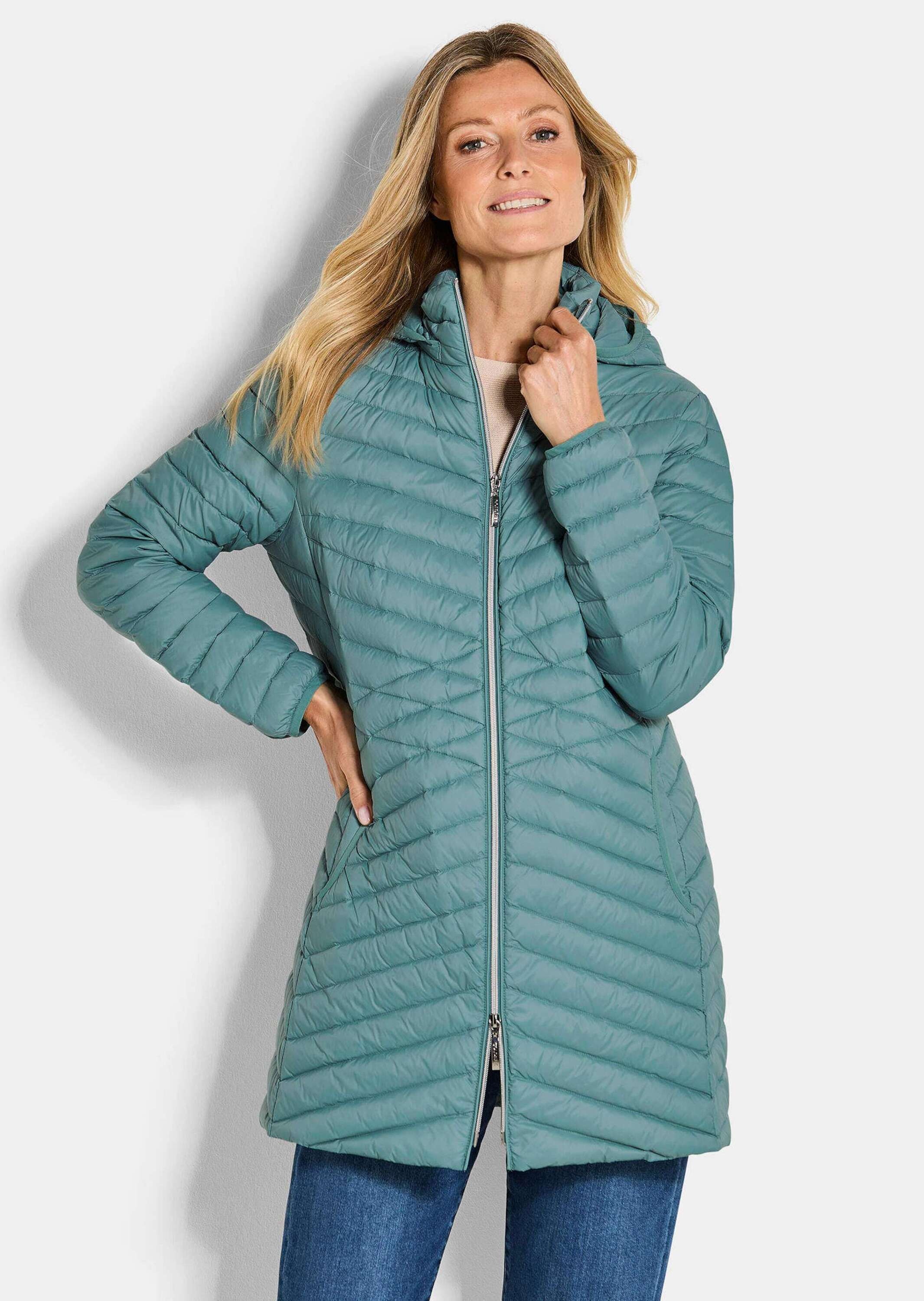 Goldner Women's Quilted Down Coat Green Size 54 3