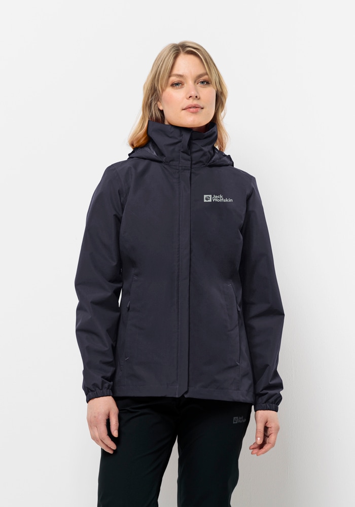 Jack Wolfskin Outdoorjacke "STORMY POINT 2L JKT W", mit Kapuze