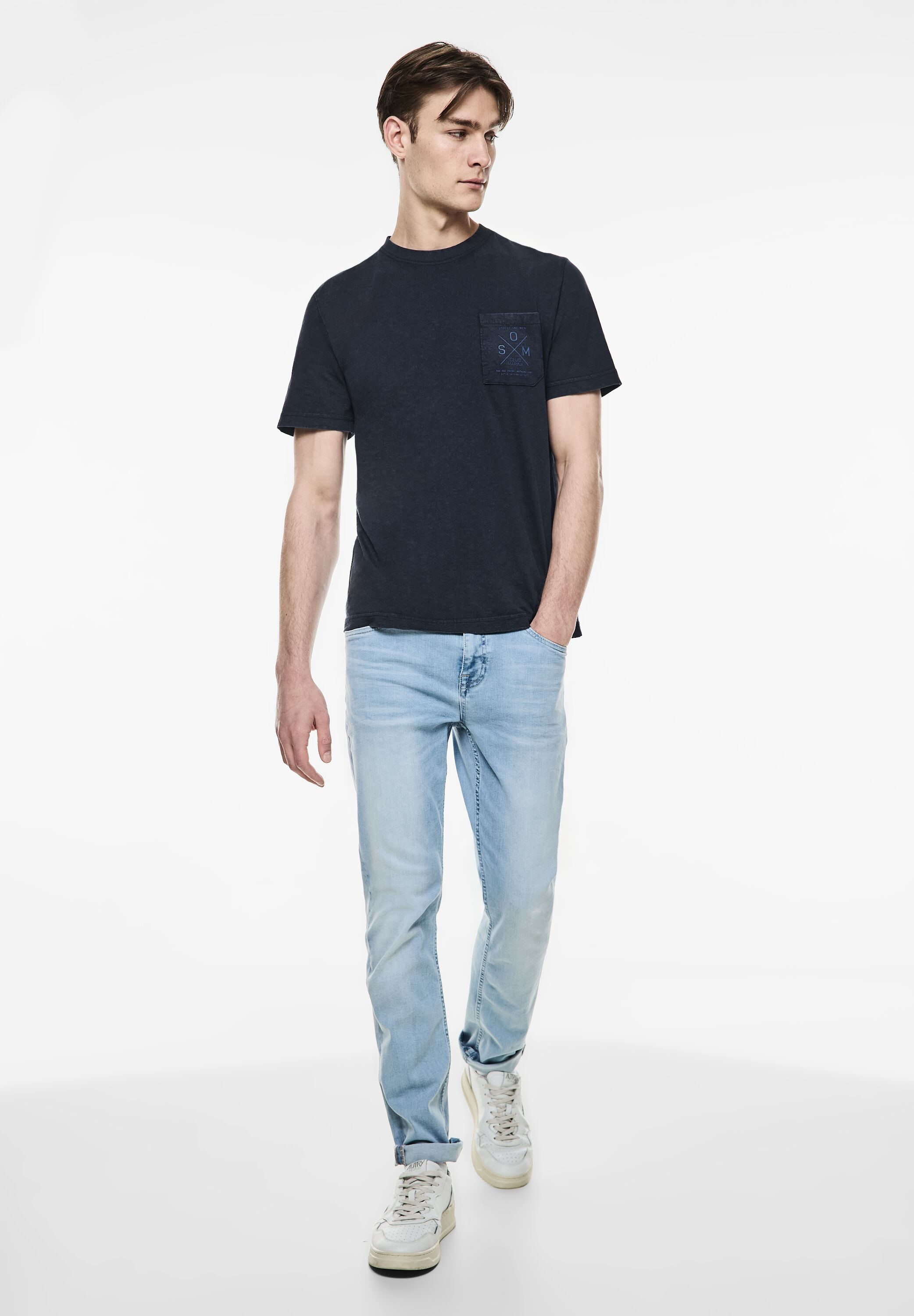STREET ONE MEN T-Shirt, mit Brusttasche