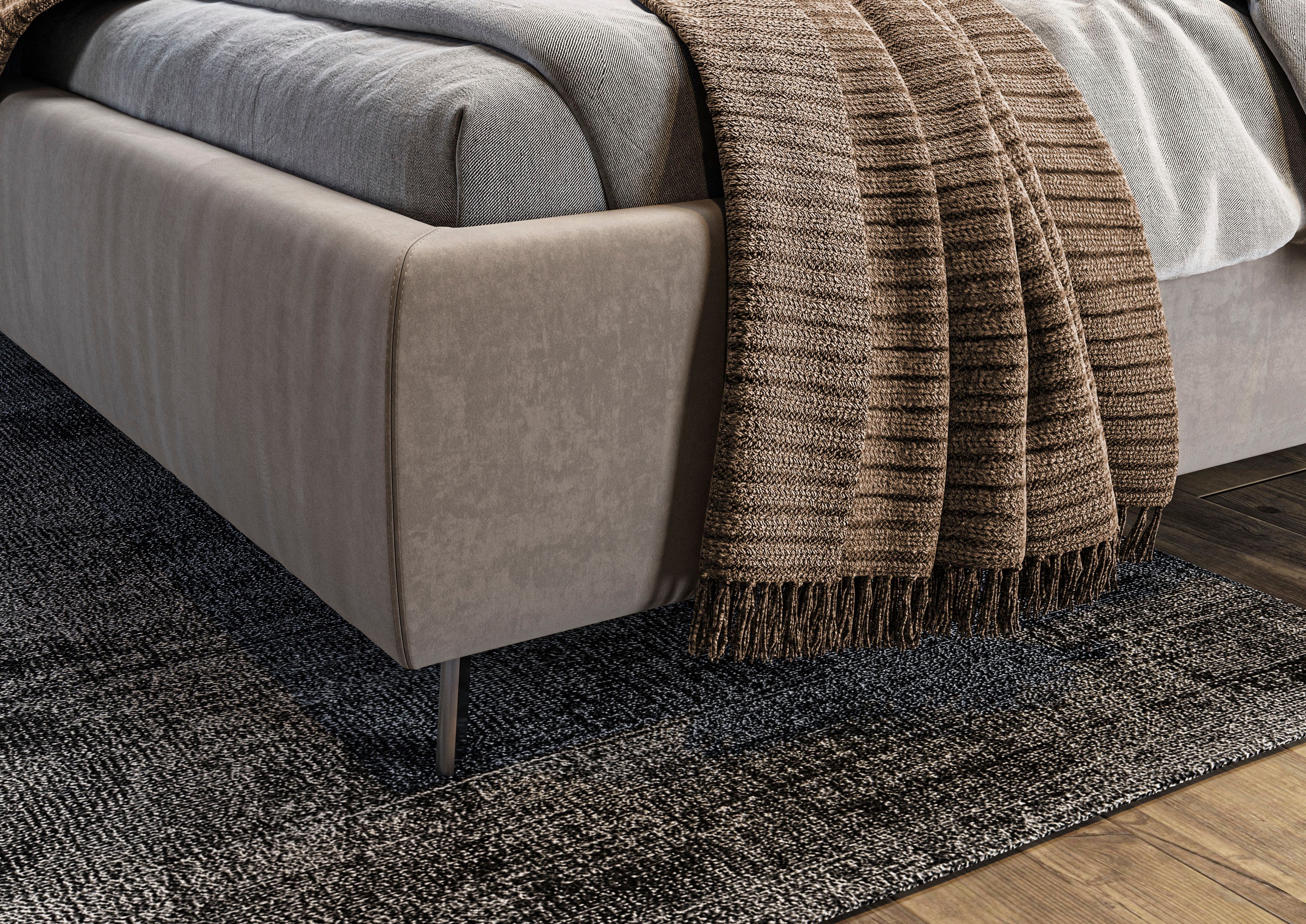 PLACES OF STYLE Polsterbett »Elloree, in 4 Breiten, hinten mit Originalstoff bezogen, auch in Leder« Kopfteilhöhe 143cm, belastbar bis 280 kg, auch in Überlänge 220cm