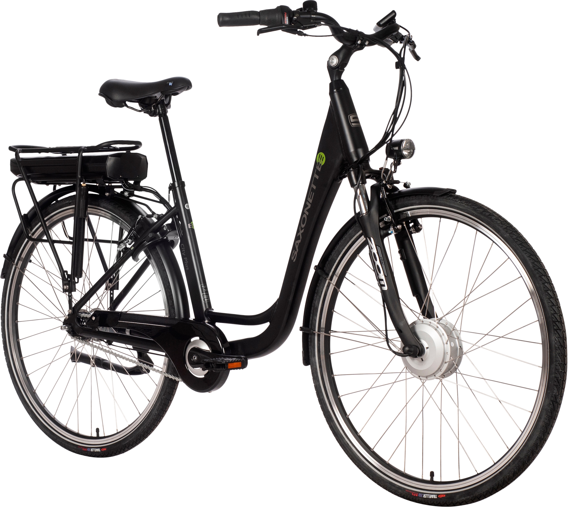 SAXONETTE E-Bike »City Plus«, 7 Gang, Frontmotor 250 W, (mit Akku-Ladegerät), E-Bike Citybike mit Rücktrittbremse, Pedelec