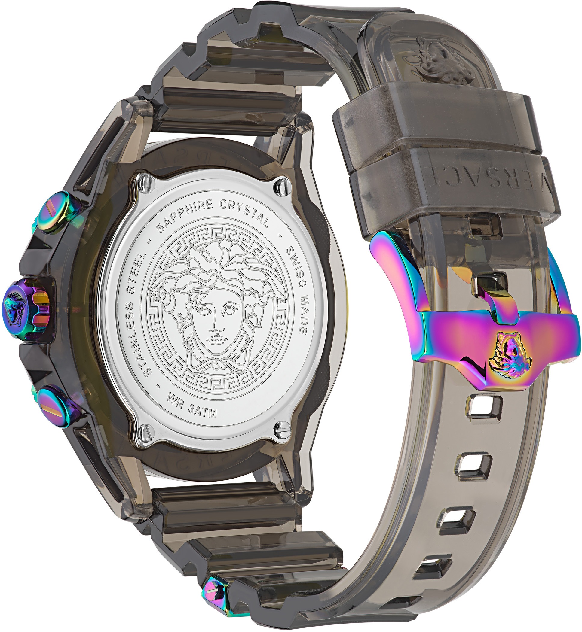 Versace Chronograph »ICON ACTIVE, VEZ701022«, Quarzuhr, Armbanduhr, Herrenuhr, Saphirglas, Stoppfunktion, Swiss Made