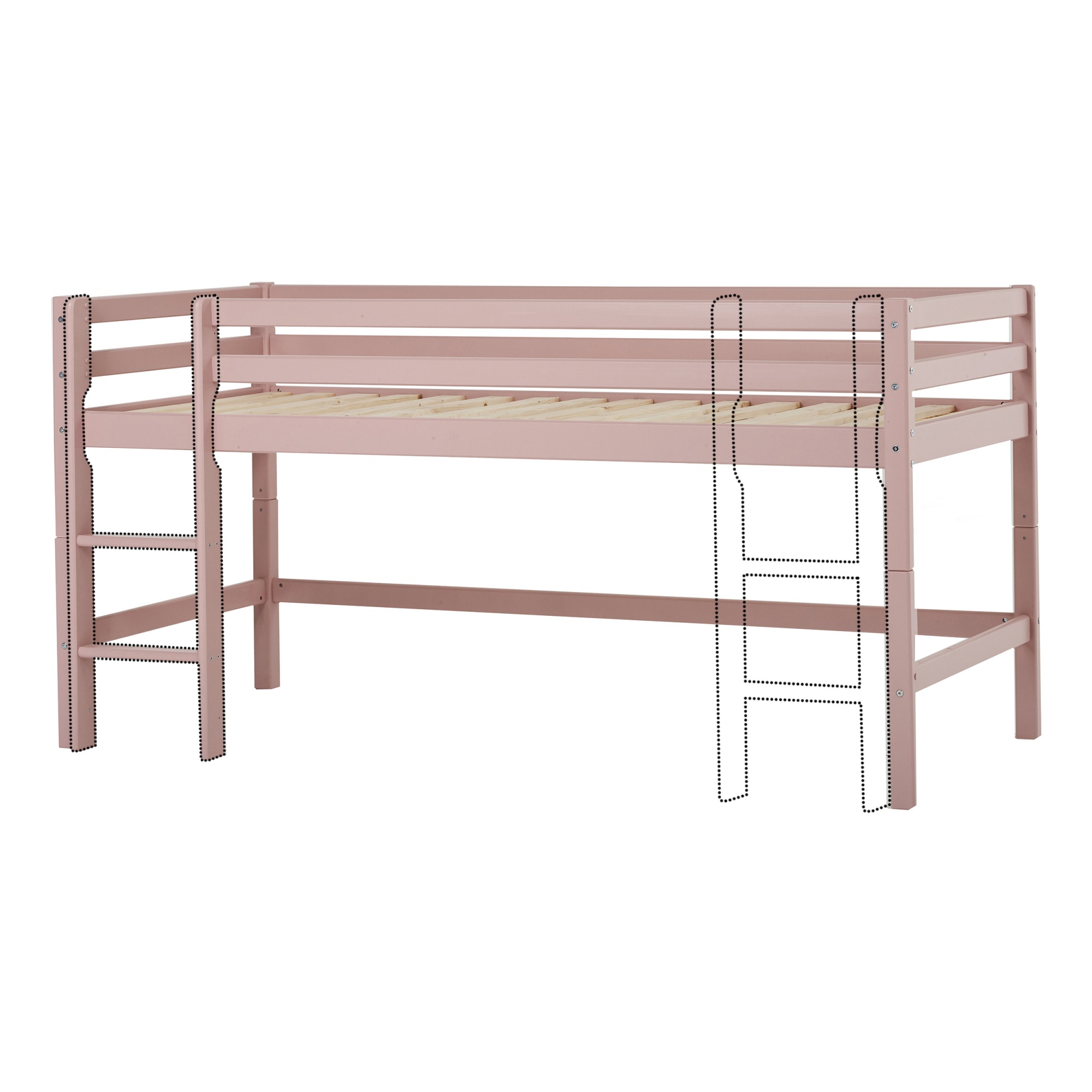 Hoppekids Hochbett »ECO Dream MY COLOR«, 90x200, umbaubar in Einzelbett