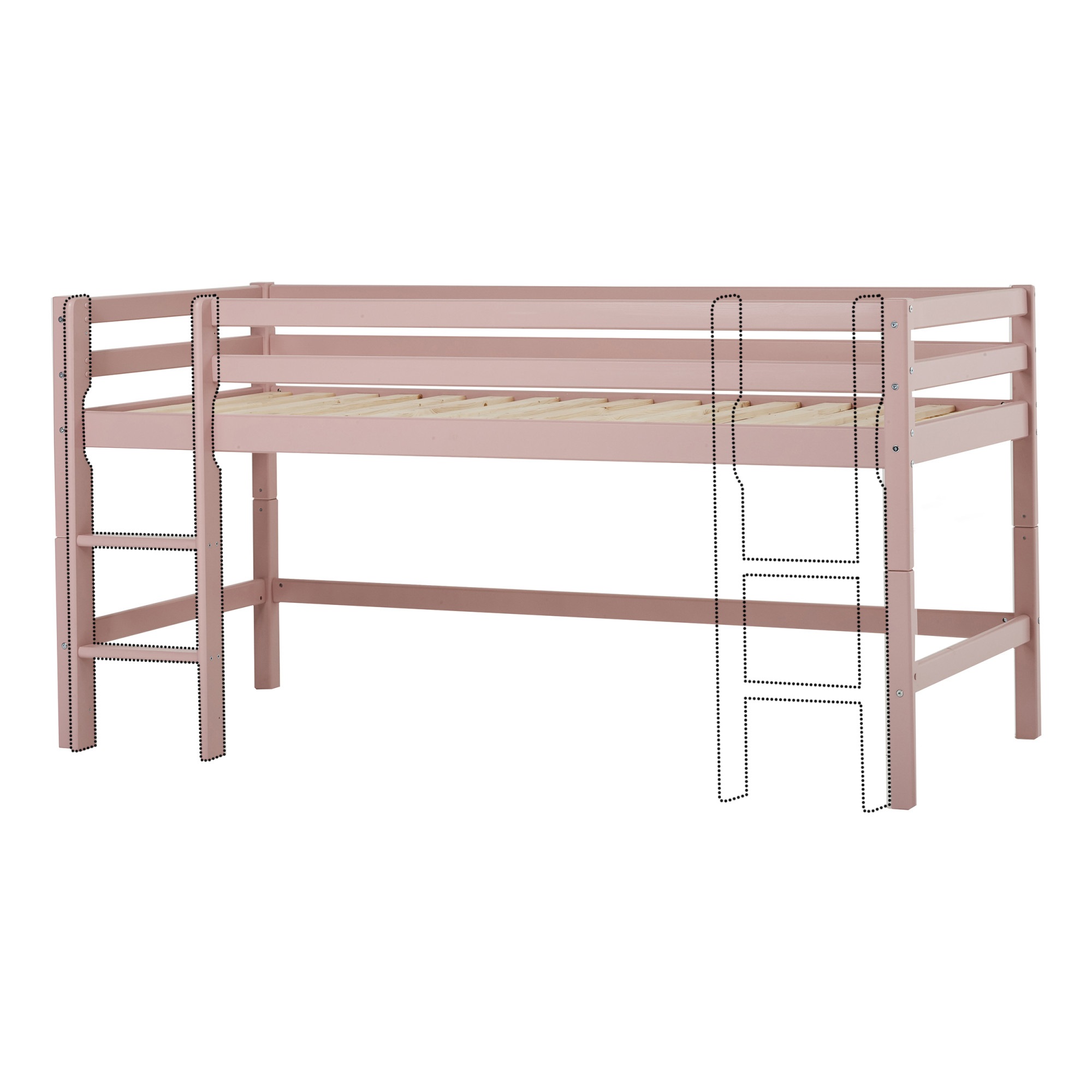 Thumbnail - Hoppekids Hochbett "ECO Dream MY COLOR", 90x200, umbaubar in Einzelbett
