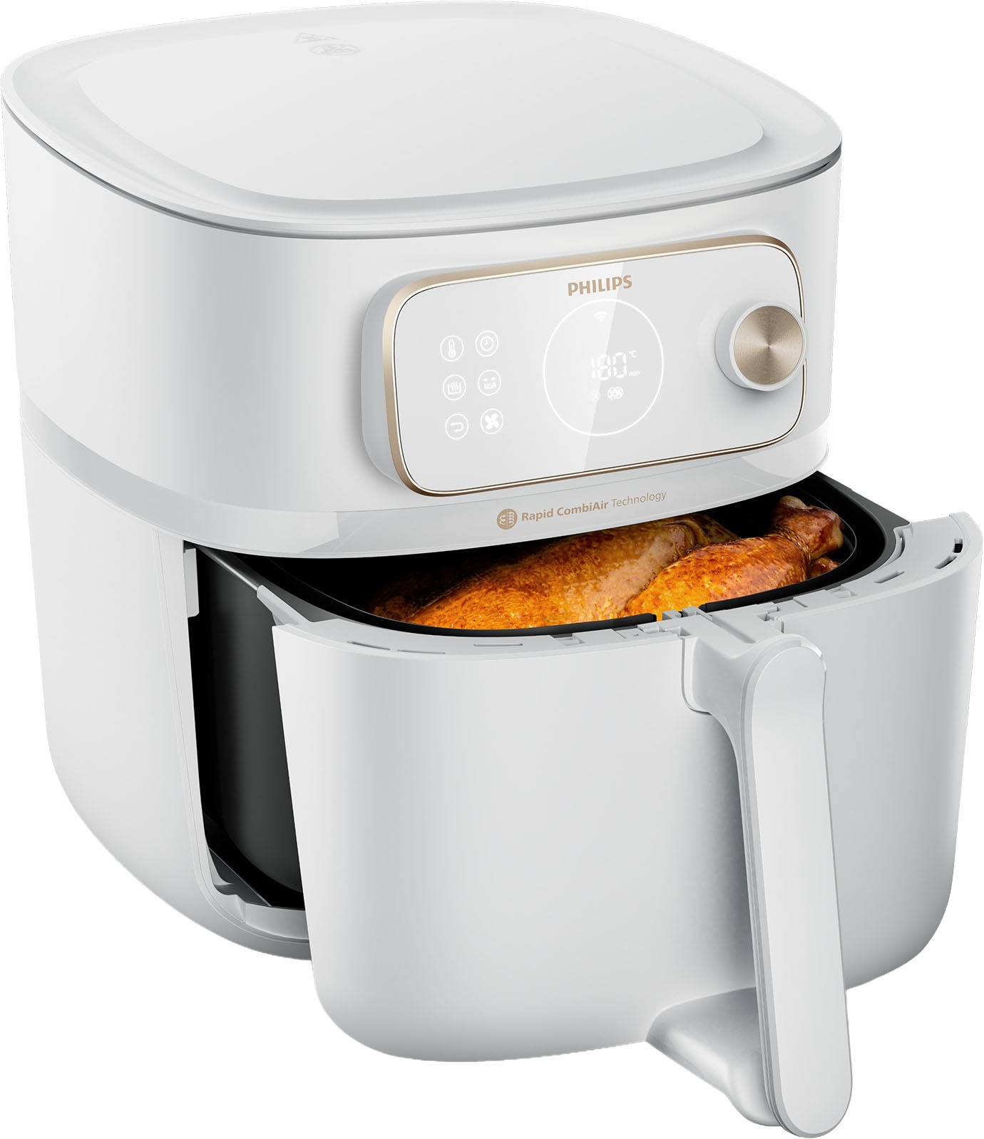 Philips Heißluftfritteuse »Airfryer XXL Kombi HD9876/90, mit 8,3 l, Rapid CombiAir Technologie« 2200 W Fassungsvermögen 8,3 l 22 Kochfunktionen, QuickClean und WiFi Konnektivität