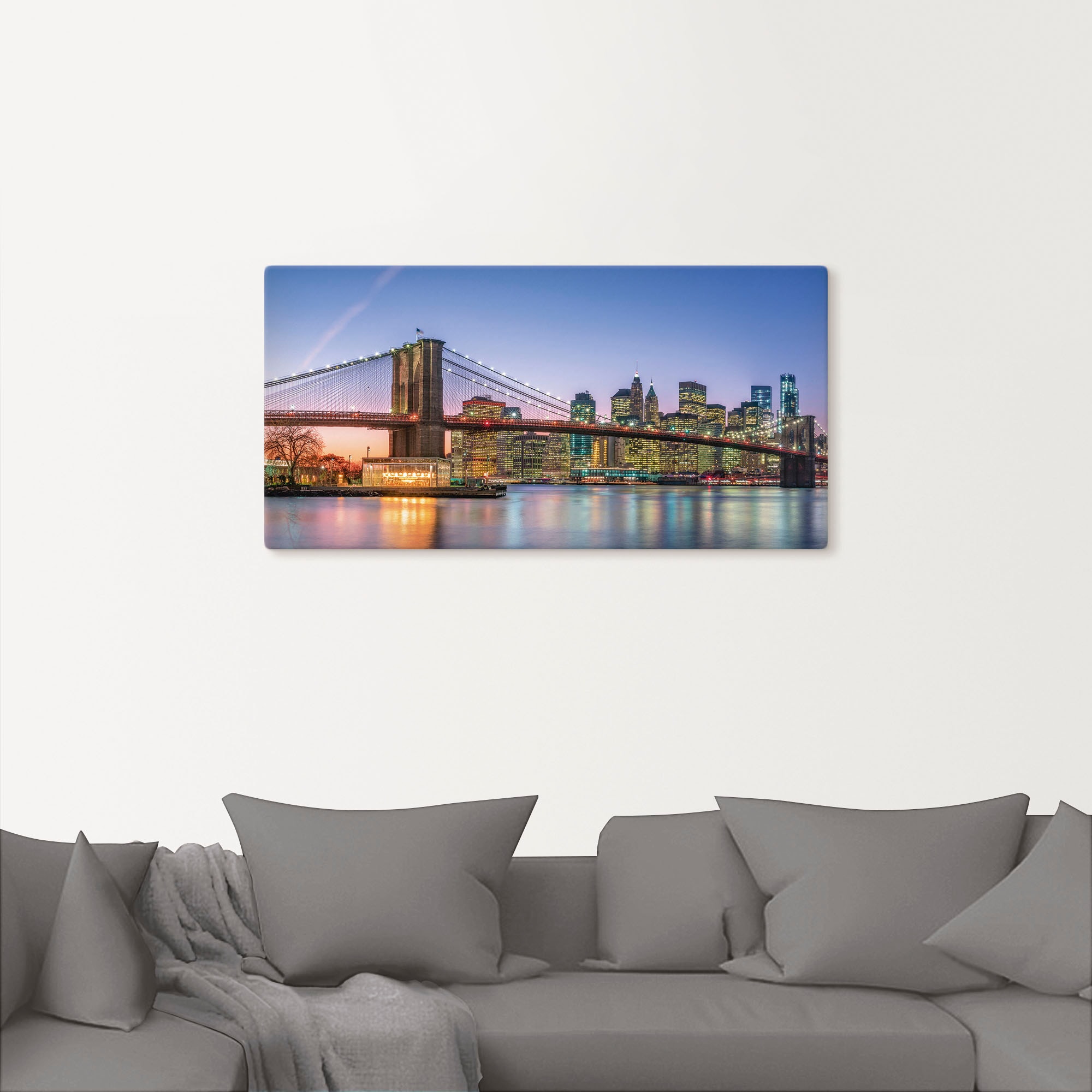 Artland Wandbild »Skyline New York City«, New York, (1 St.), als Alubild, Outdoorbild, Leinwandbild, Poster, Wandaufkleber