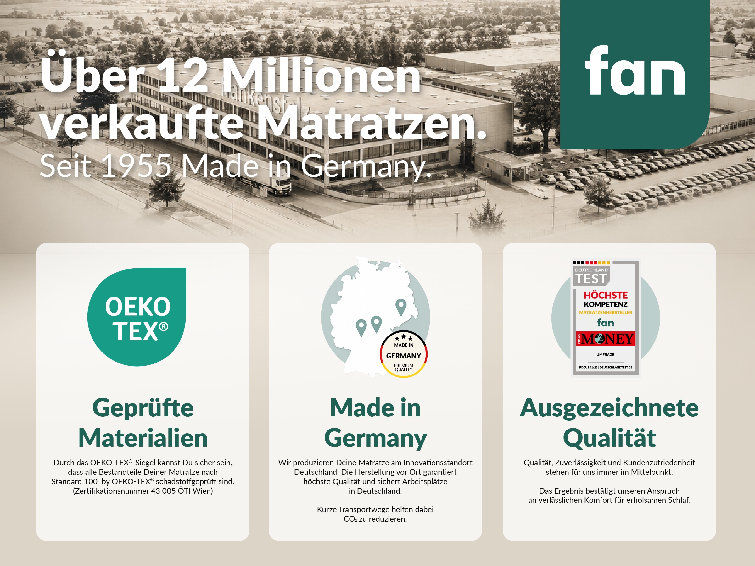 fan Taschenfederkernmatratze »fan Flex Side Clima T, Matratze 90x200 cm, 140x200 cm & mehr, in H2/H3« 24 cm hoch 1.034 Federn 1 Stk. tlg. Wendematratze mit Aero-System,1034 Federn (bei 100x 200 cm)