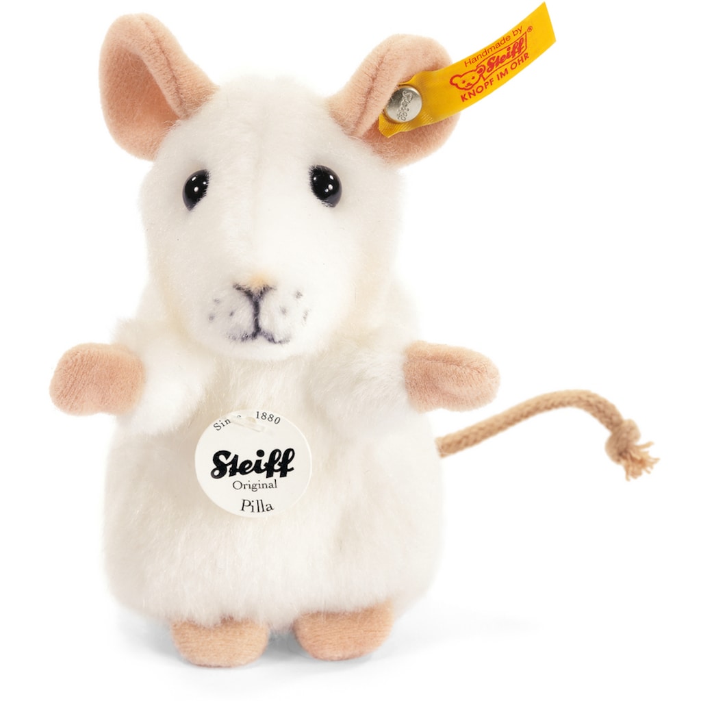Steiff Kuscheltier »Pilla Maus weiß, 10 cm«