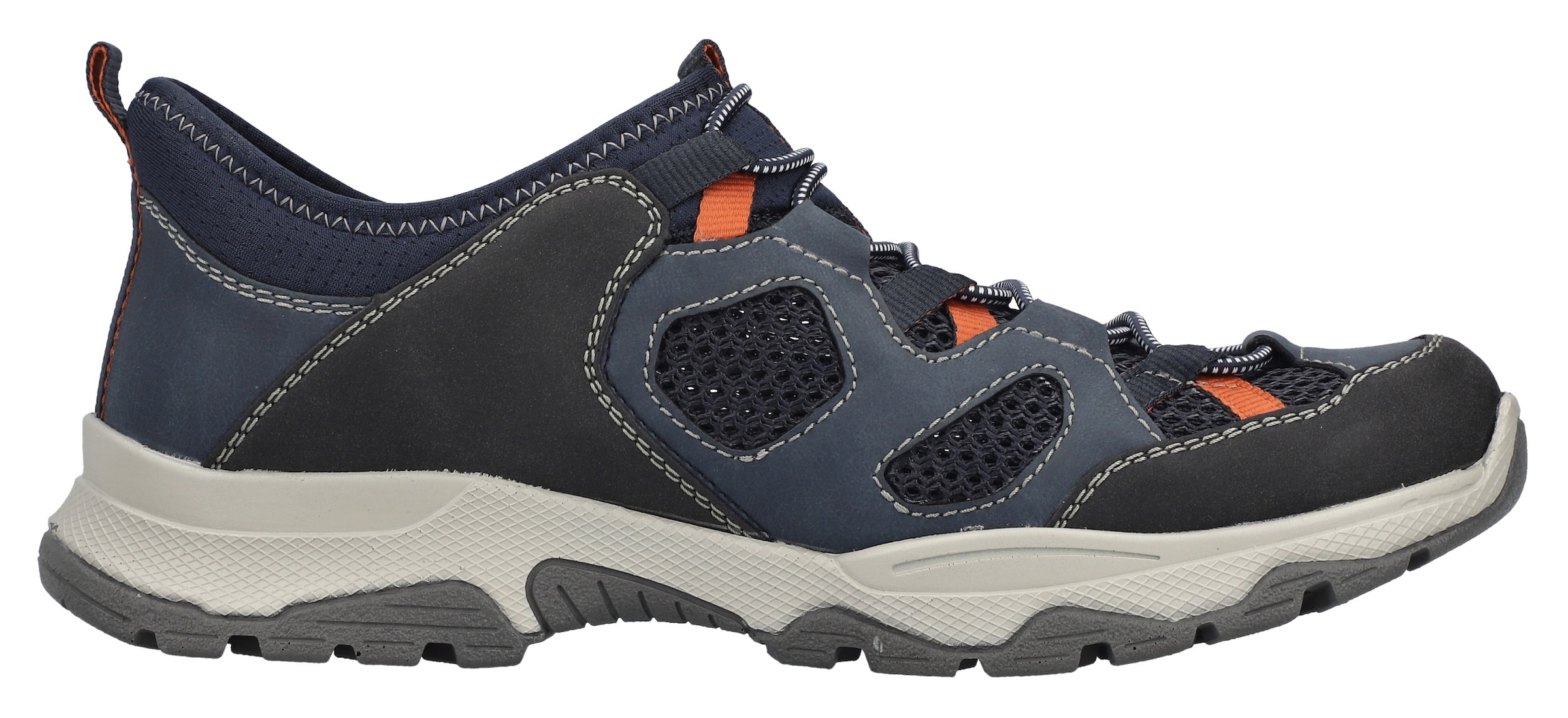 Rieker Slip-On Sneaker, Trekkingschuh, Outdoorschuh, Schlupfschuh mit Gummizug