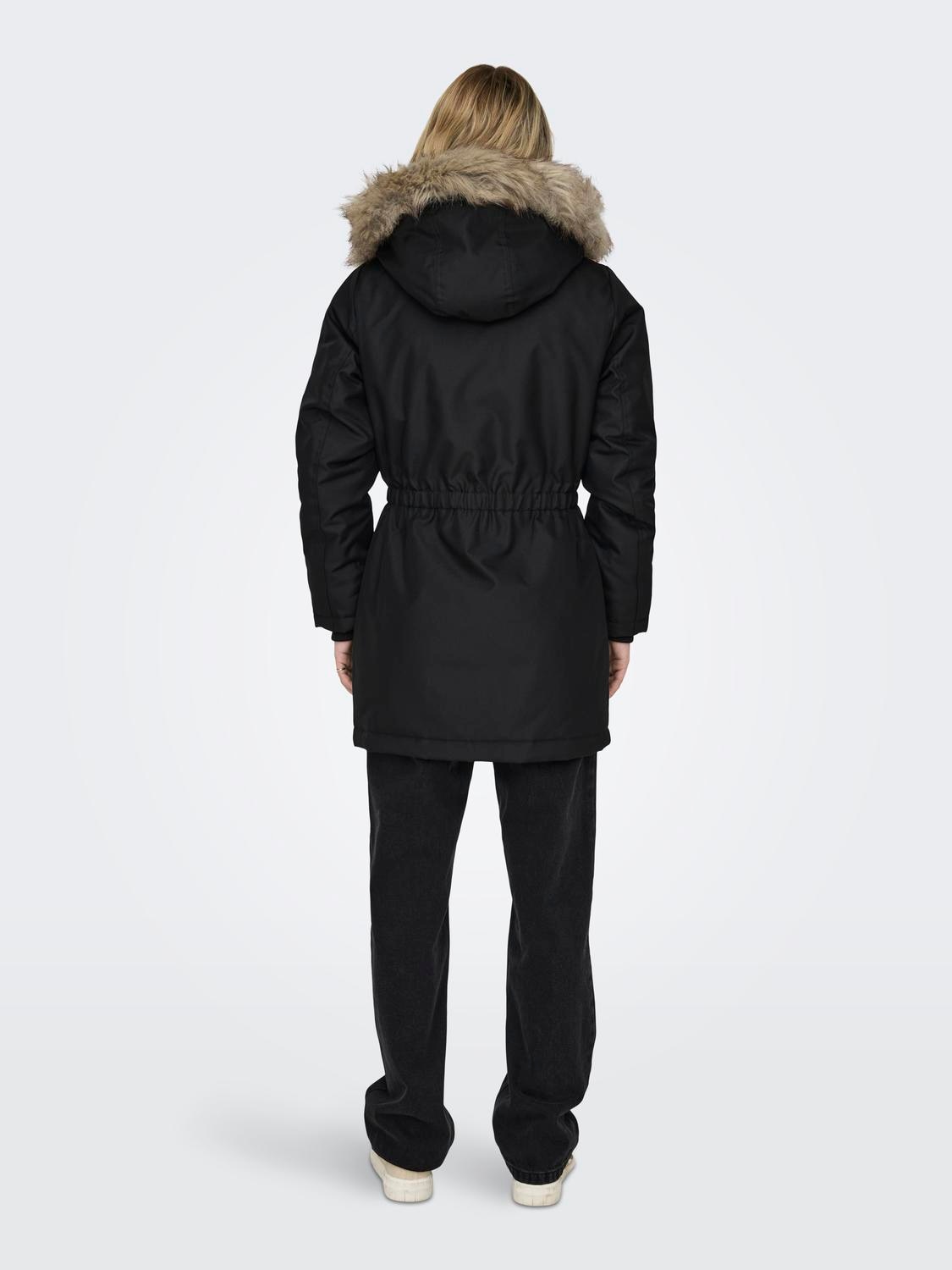 ONLY Parka »ONLIRIS FUR WINTER PARKA LIFE CC OTW«, mit Kapuze, mit verdeckter Knopfleiste