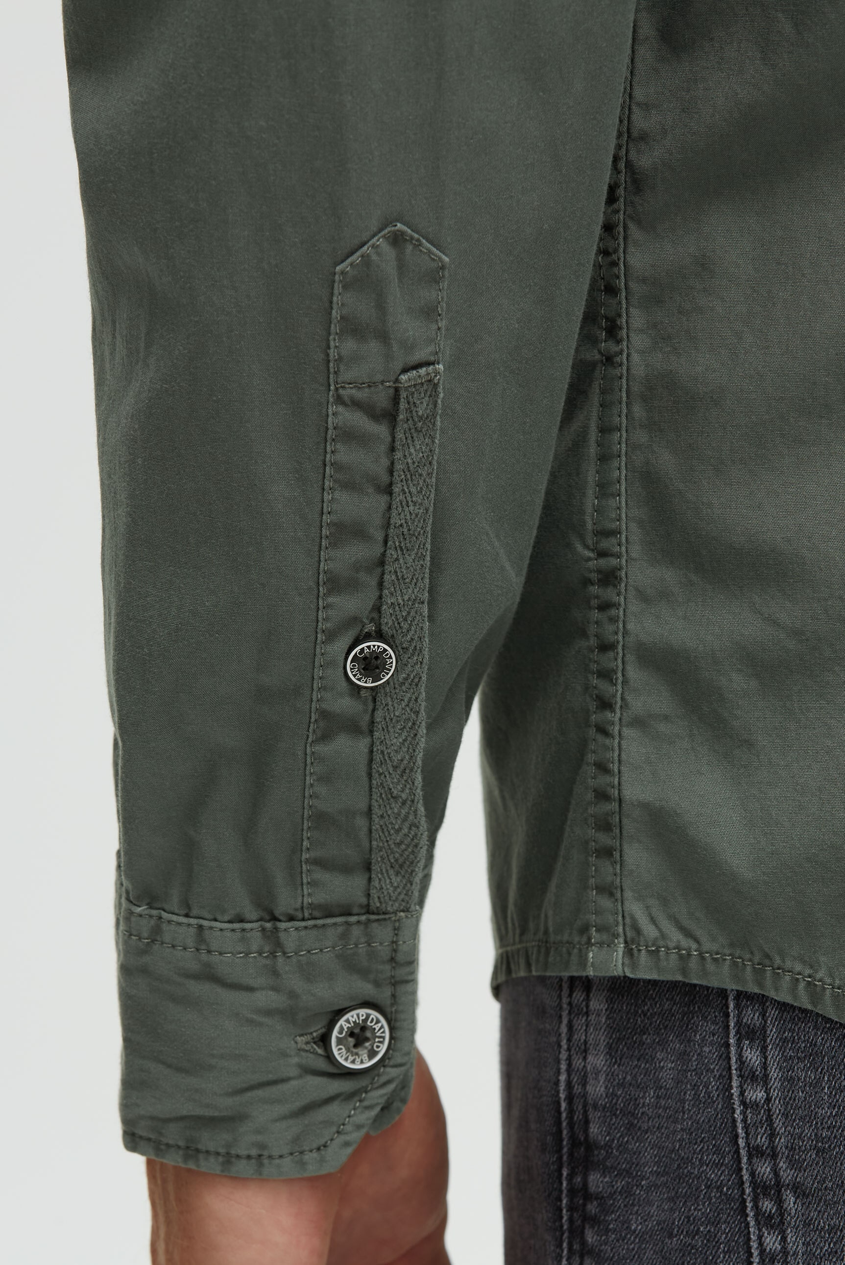 CAMP DAVID Langarmhemd mit Brusttaschen