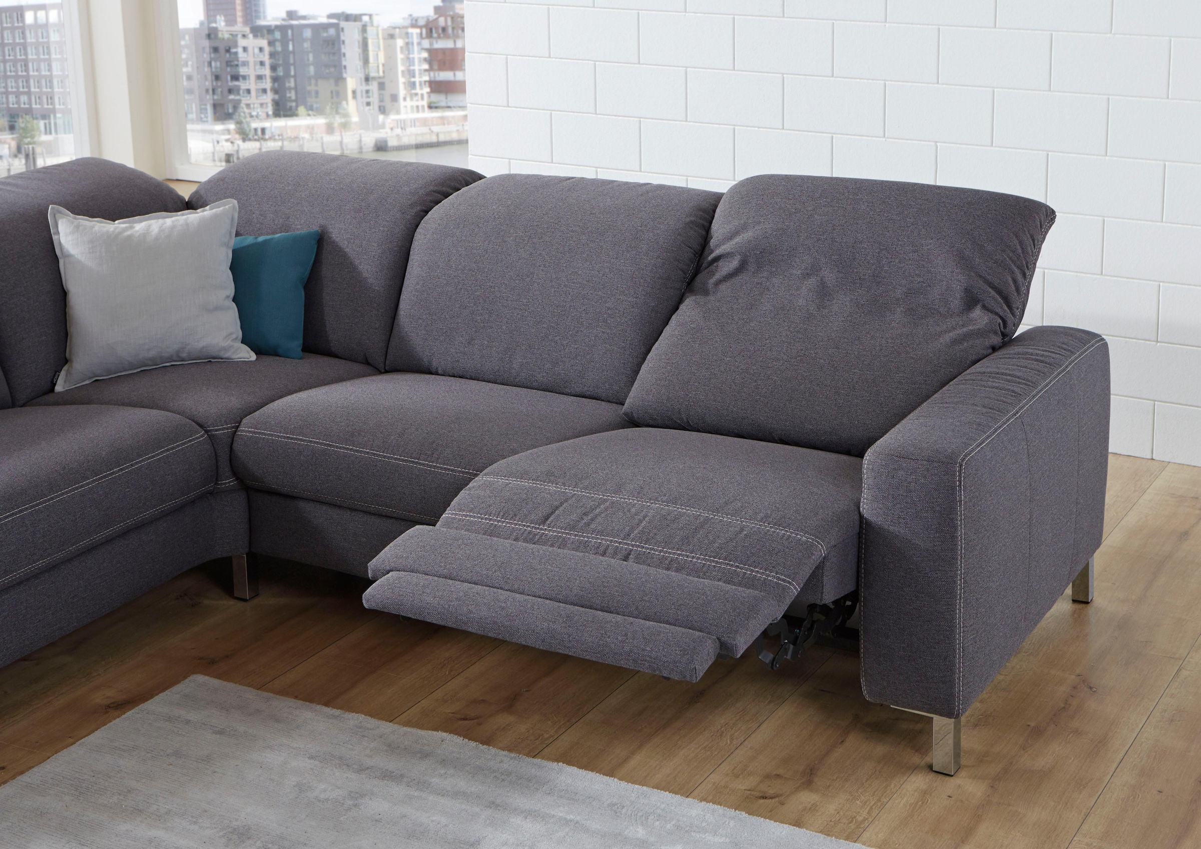 3C Candy Ecksofa »Homely bequem und komfortabel, mit verstellbaren Kopfteilen, L-Form«, modern und zeitlose Polsterecke, wahlweise mit Relaxfunktion