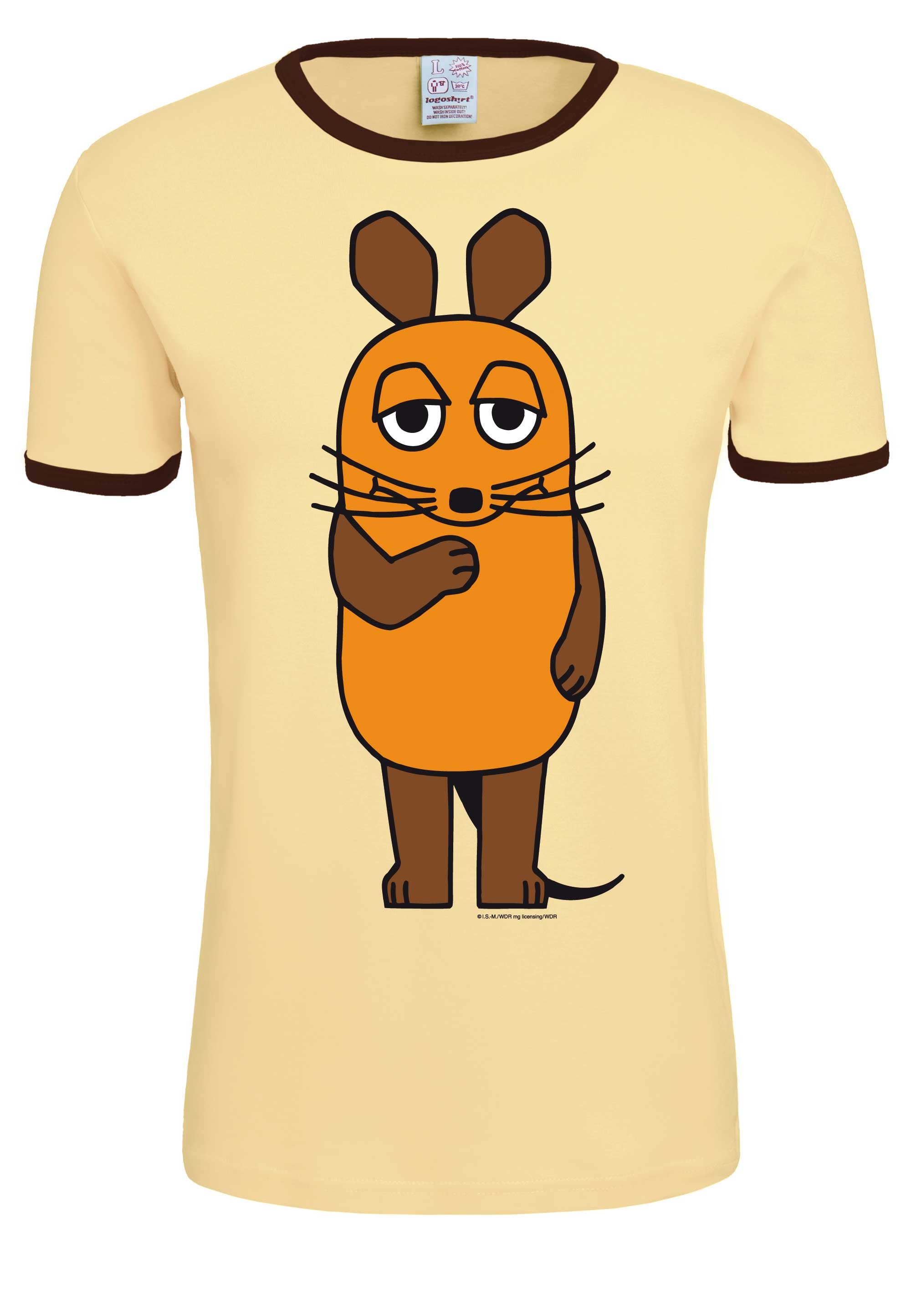 bestellen Maus«, Print lizenziertem Sendung Die - Maus mit T-Shirt online LOGOSHIRT BAUR mit | der »Die