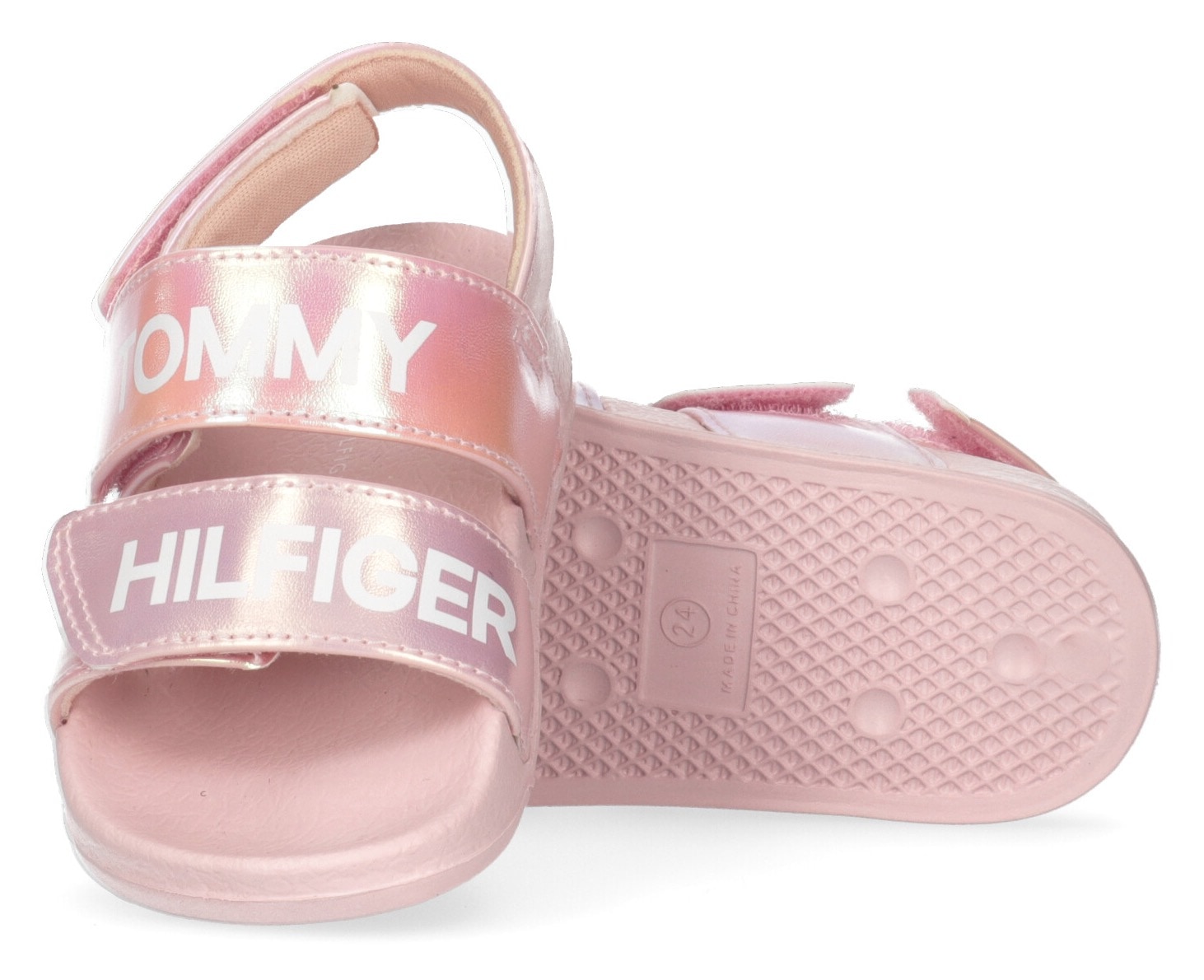 Tommy Hilfiger Badesandale »VELCRO SANDAL«, Sommerschuh, mit modischem Schimmer