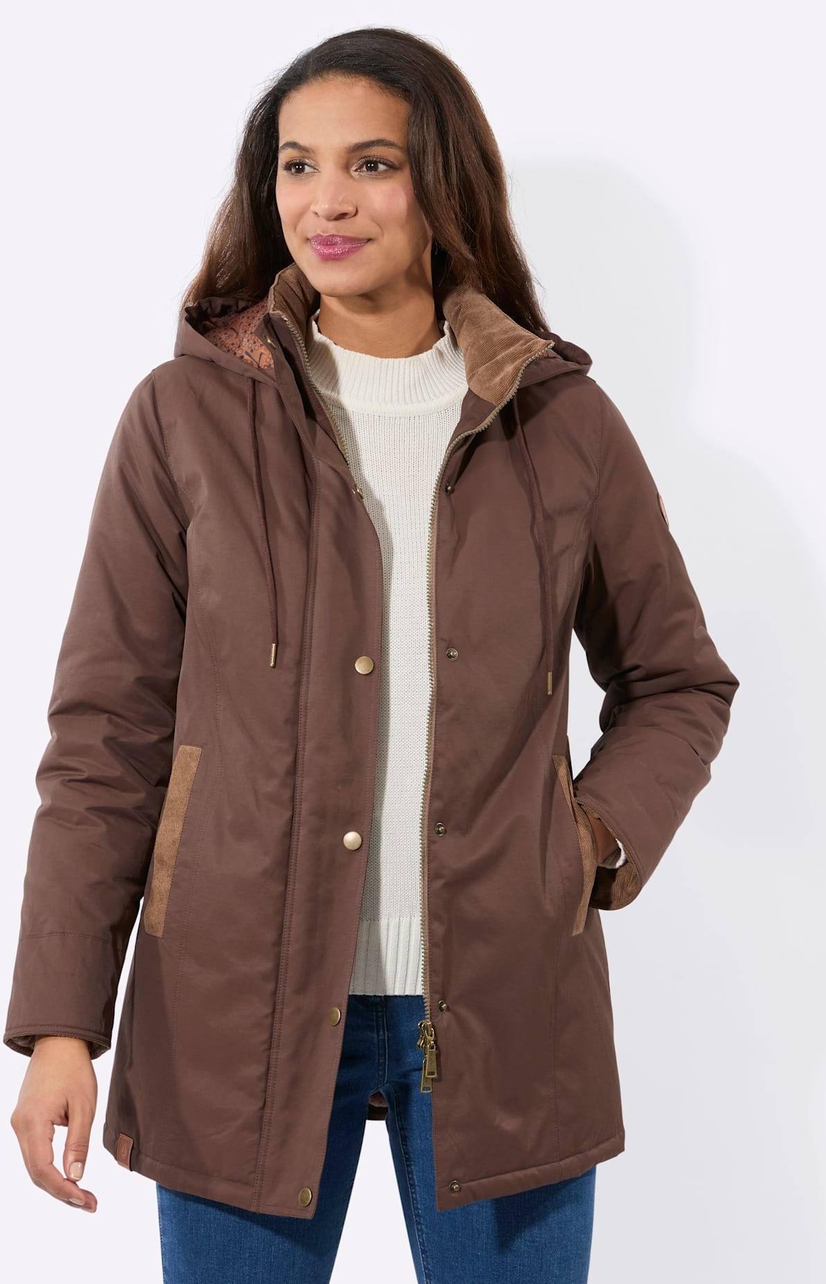 Casual Looks Canvasjacke mit Kapuze