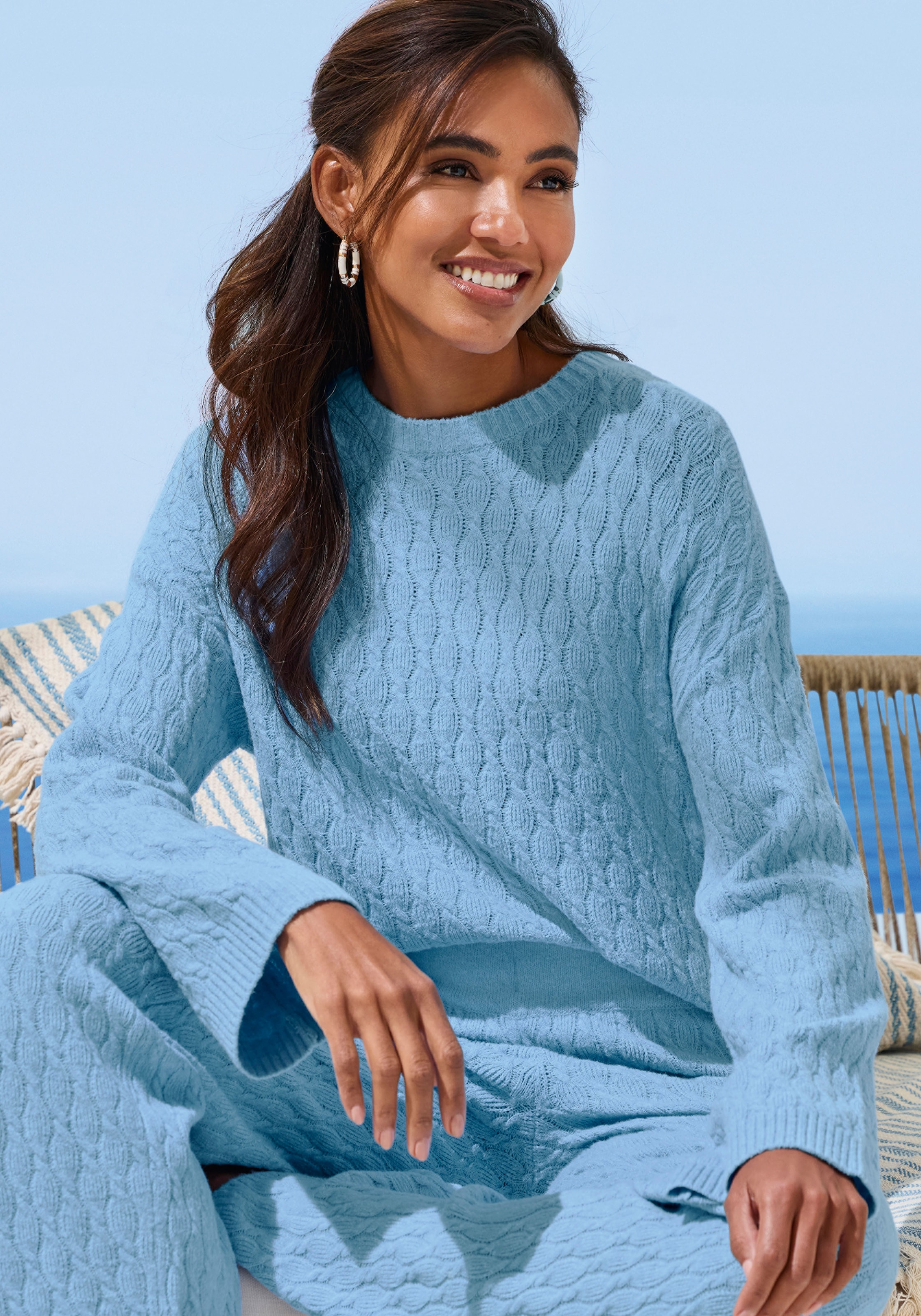 French Connection Strickpullover, modernes Zopfmuster günstig online kaufen