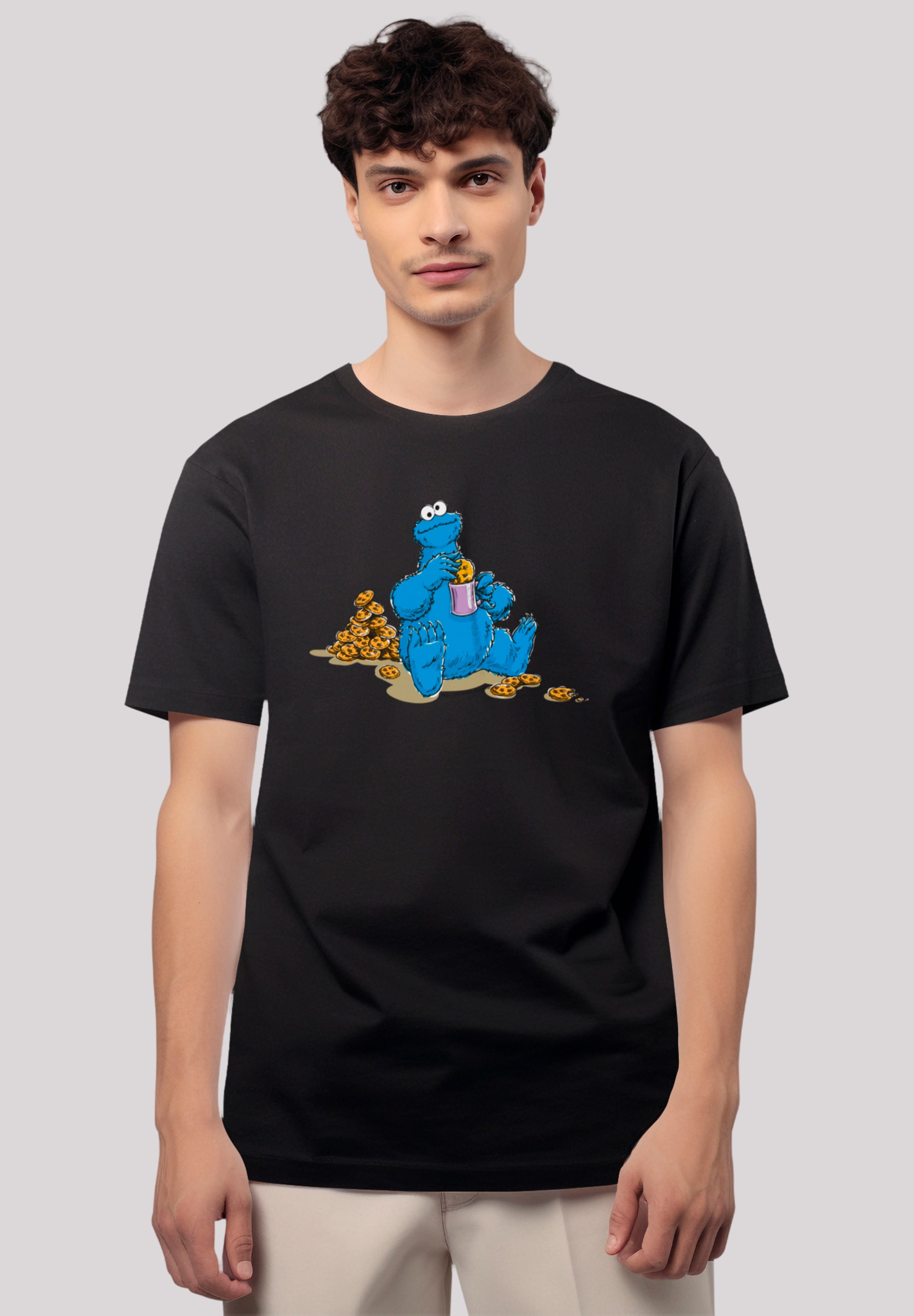 F4NT4STIC T-Shirt "Sesamstraße Cookie Monster Coockietime", Premium Qualitä günstig online kaufen