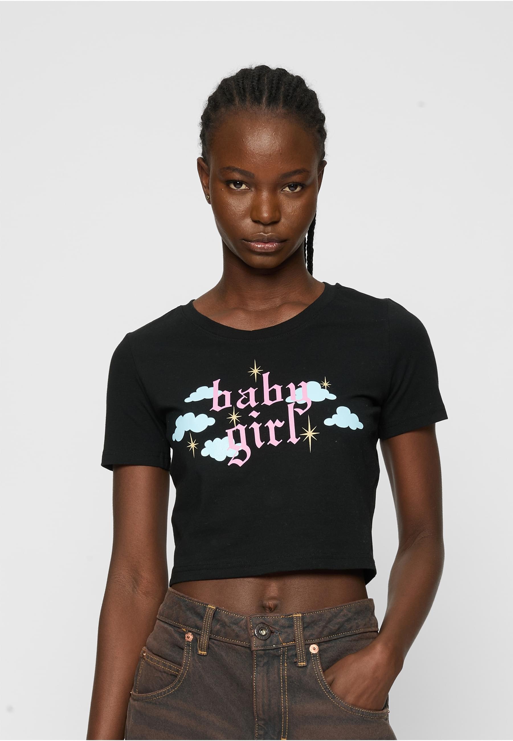 Thumbnail - Miss Tee Kurzarmshirt "Miss Tee Damen Baby Girl Cropped Tee", (1 tlg.)