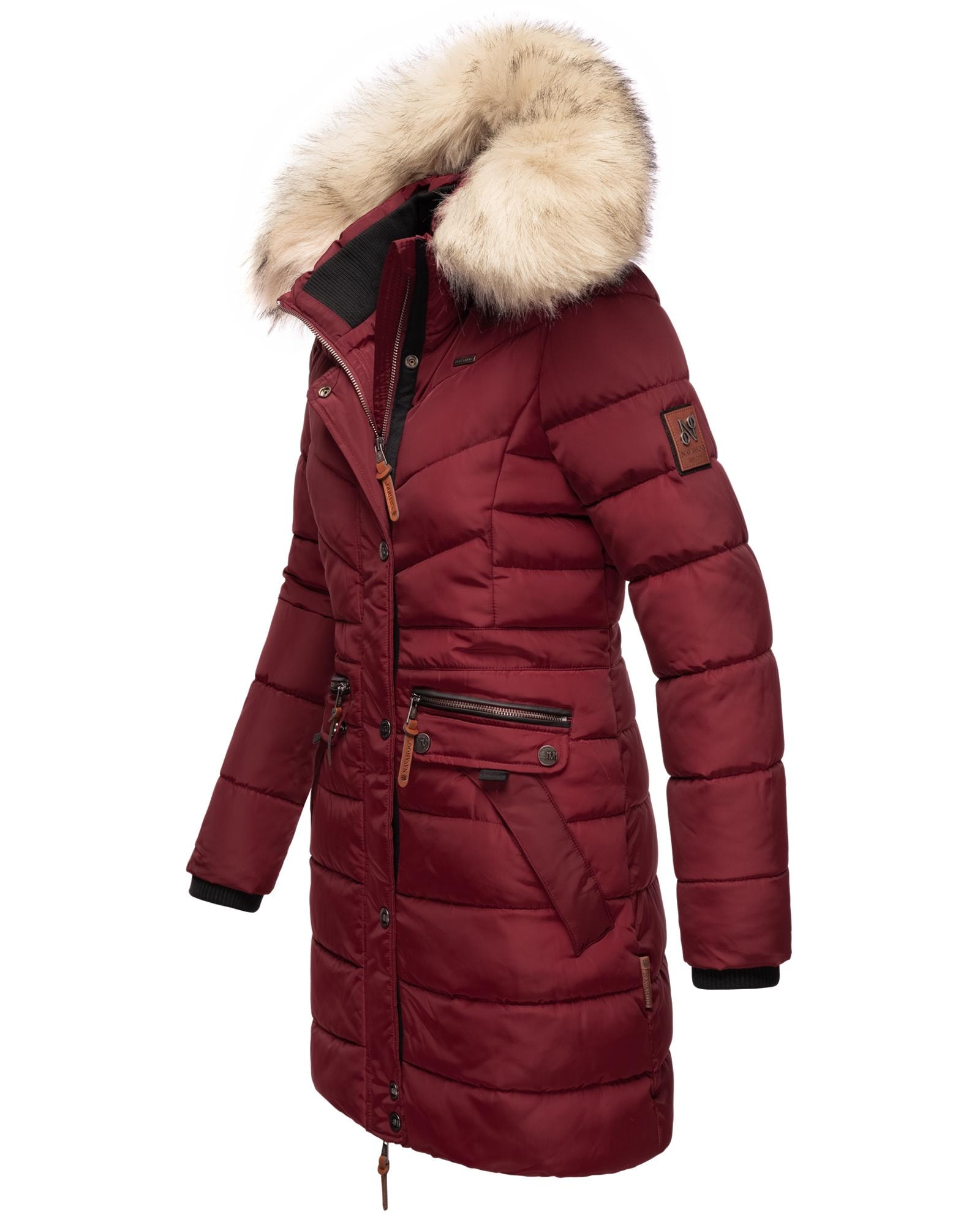 Navahoo Steppmantel "Paula", stylischer Winter Parka m. edlem Fellimitat günstig online kaufen