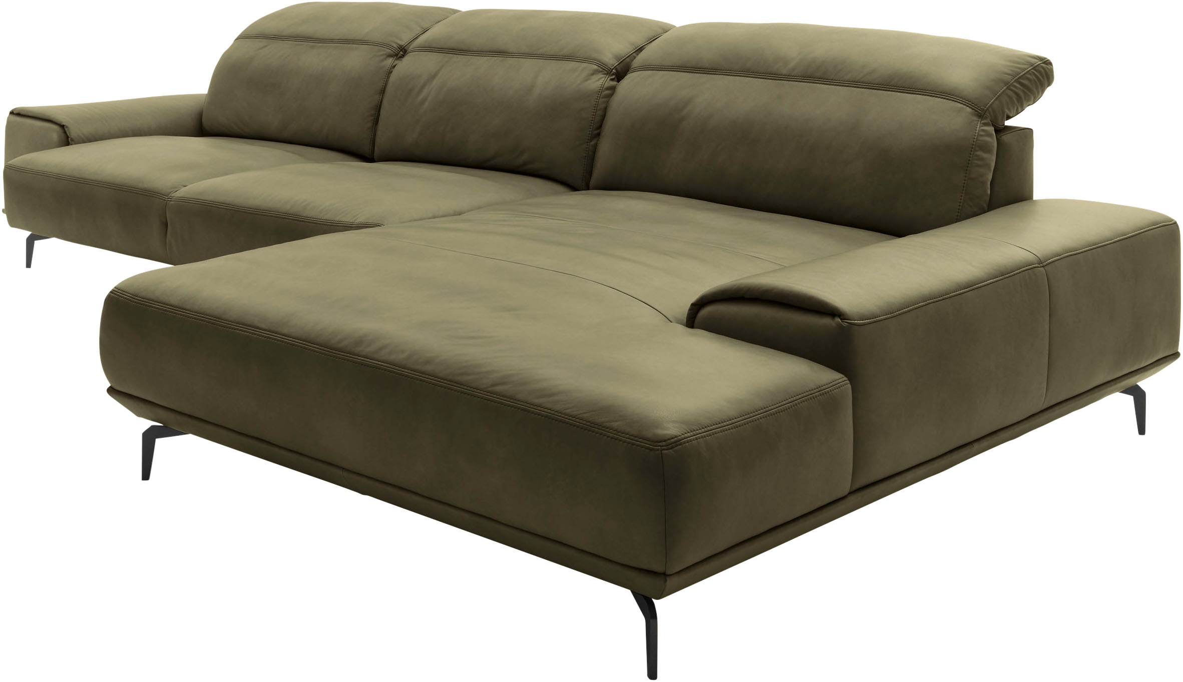 Musterring Wohnlandschaft »MR 2490«, Fuß schwarz, Sitzhöhe 48cm, wahlweise mit Funktionen, Maße 342x207 cm