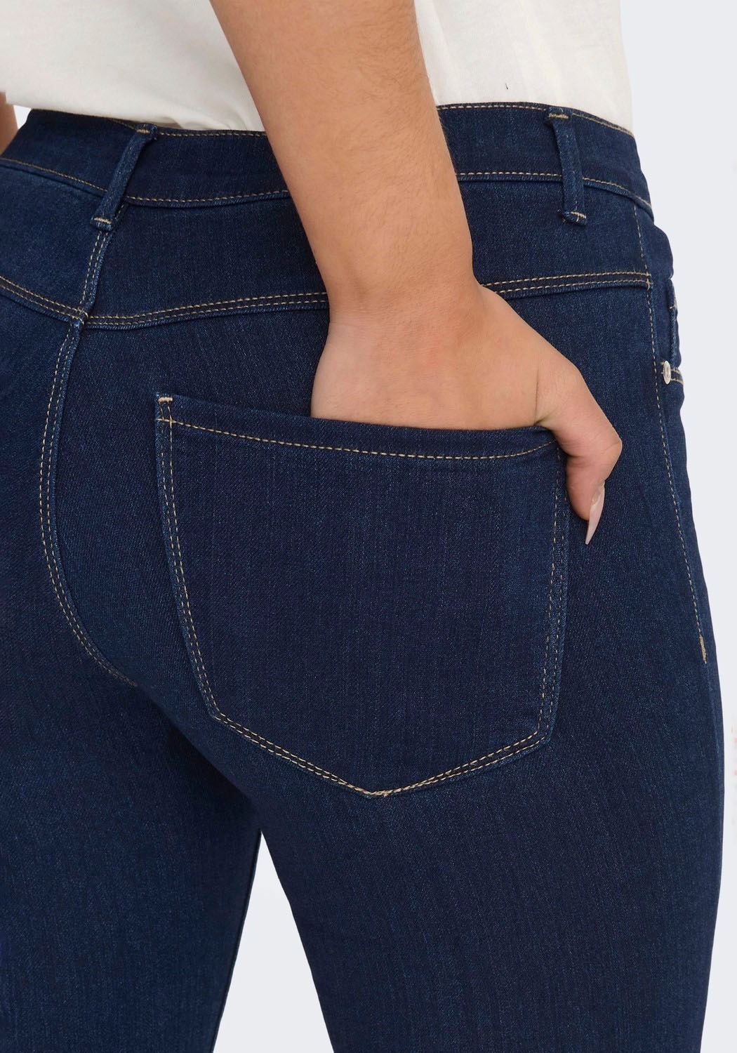 ONLY Skinny-fit-Jeans "ONLRAIN LIFE REG SKINNY DNM", mit Gürtelschlaufen günstig online kaufen