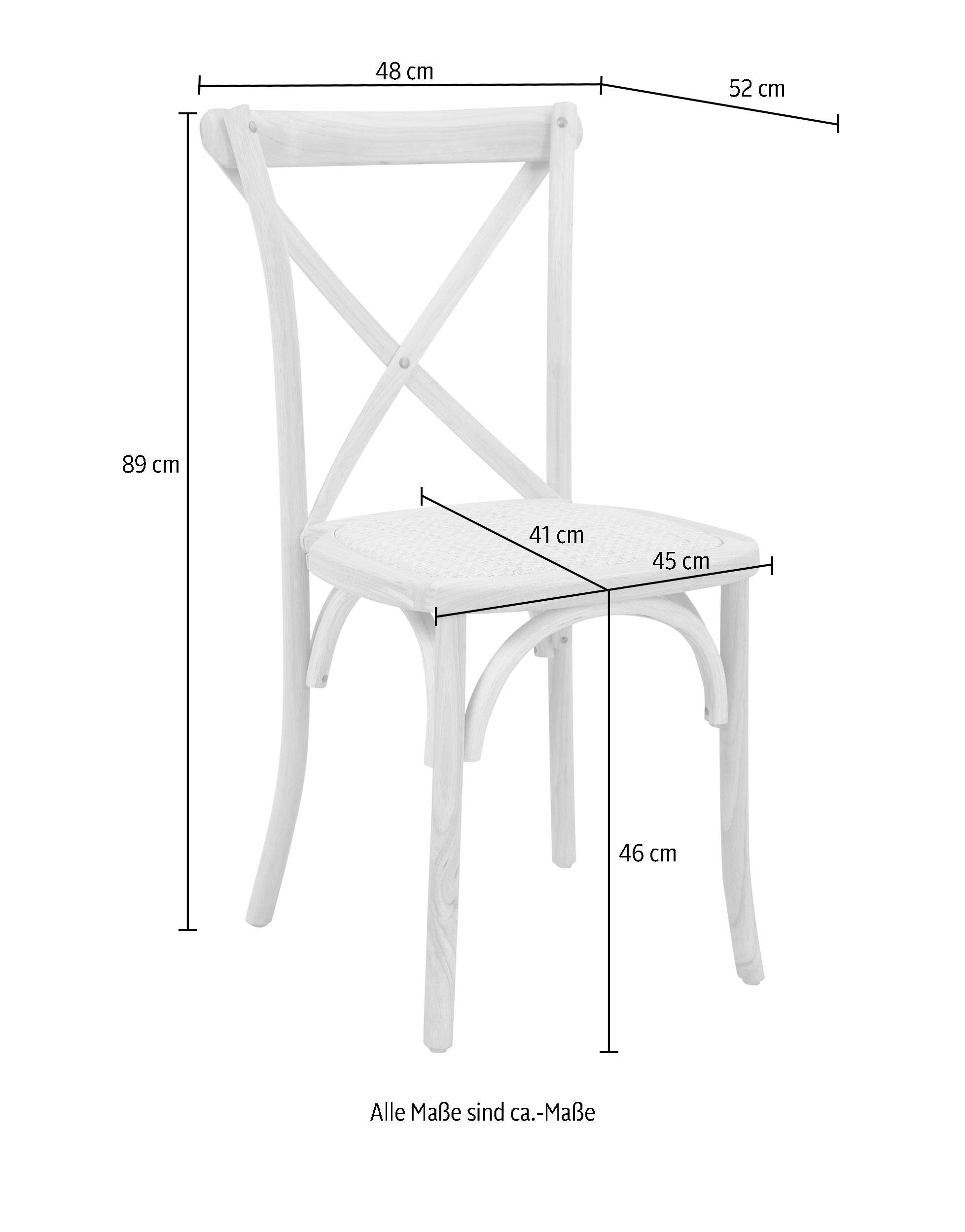 SIT Rattanstuhl, (Set), 2 St., stapelbar