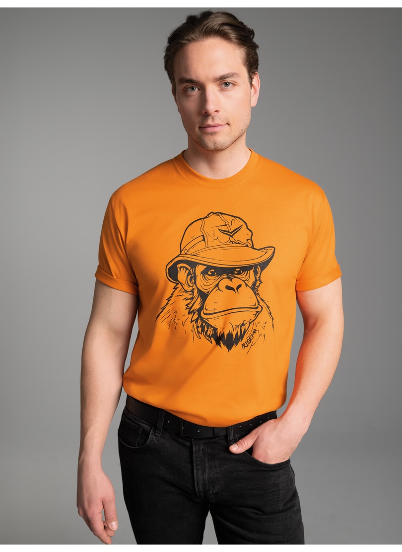 Trigema T-Shirt "TRIGEMA T-Shirt mit Affen-Printmotiv" 1 Stk. tlg. günstig online kaufen