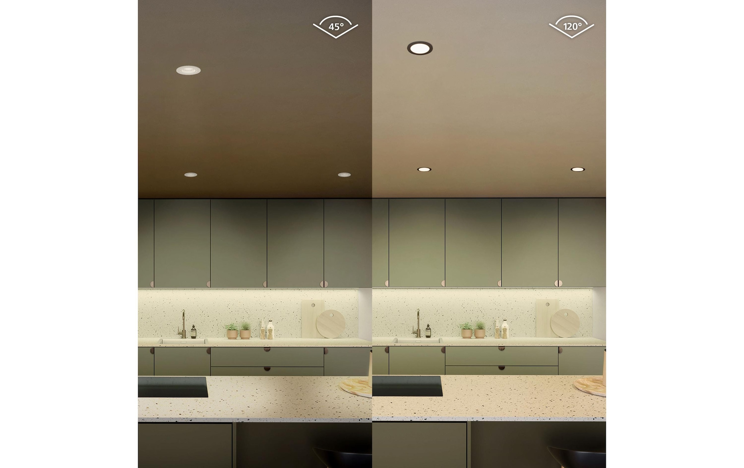 Philips Hue LED Deckenleuchte »White & Color Ambiance Slim Recessed 170 mm schwarz« Neutralweiß | RGB | Tageslichtweiß | Warmweiß