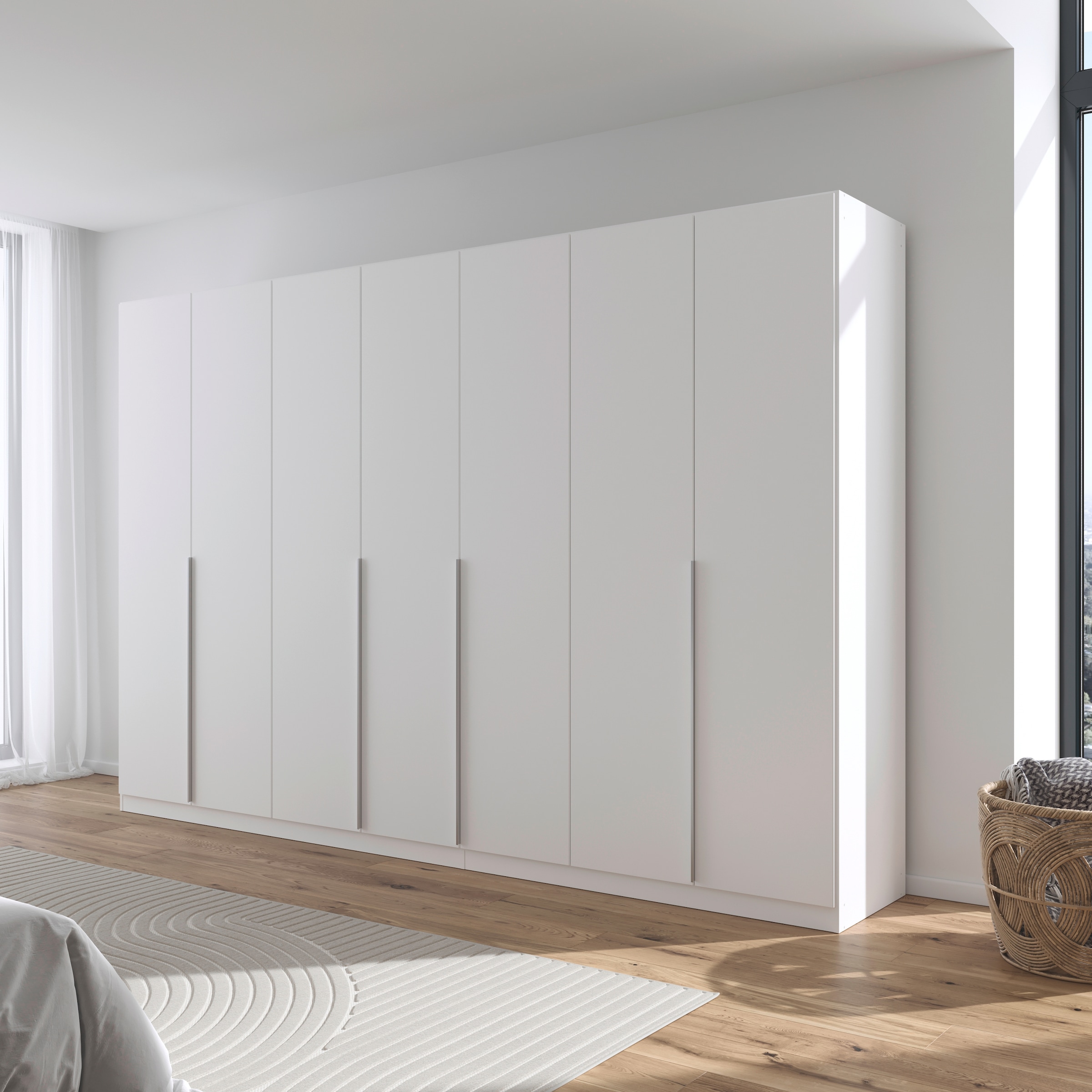 rauch Drehtürenschrank »Kleiderschrank Schrank Garderobe AGORDO mit Dekor- oder Hochglanzfront«, (in zwei Griff-Farben), durchdachte Innenausstattung, in 6 Breiten und 2 Höhen MADE IN GERMANY