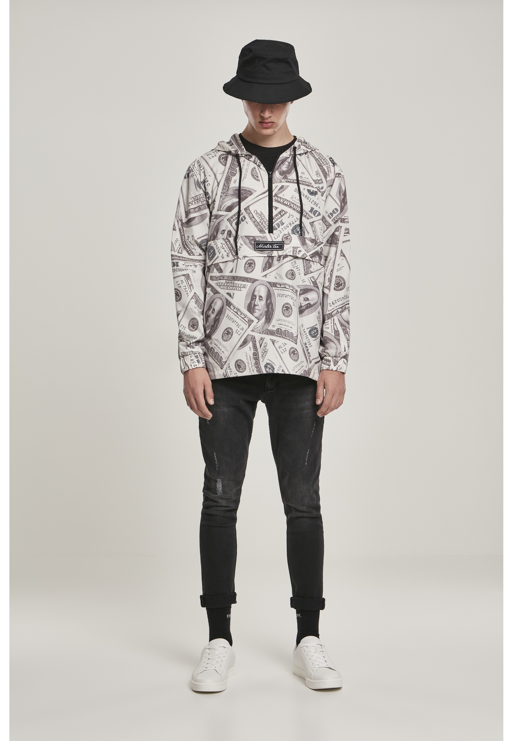 MisterTee Allwetterjacke »MisterTee Herren Mister Tee Dollar Windbreaker« 1 Stk. tlg. ohne Kapuze