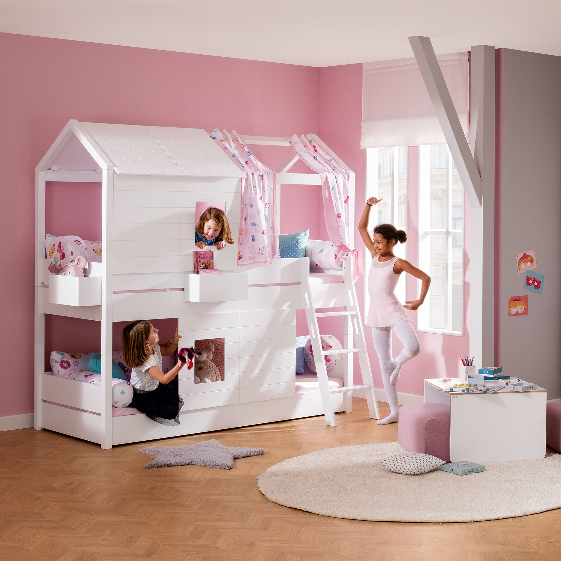 PAIDI Hausbett »TINY HOUSE Etagenbett«
