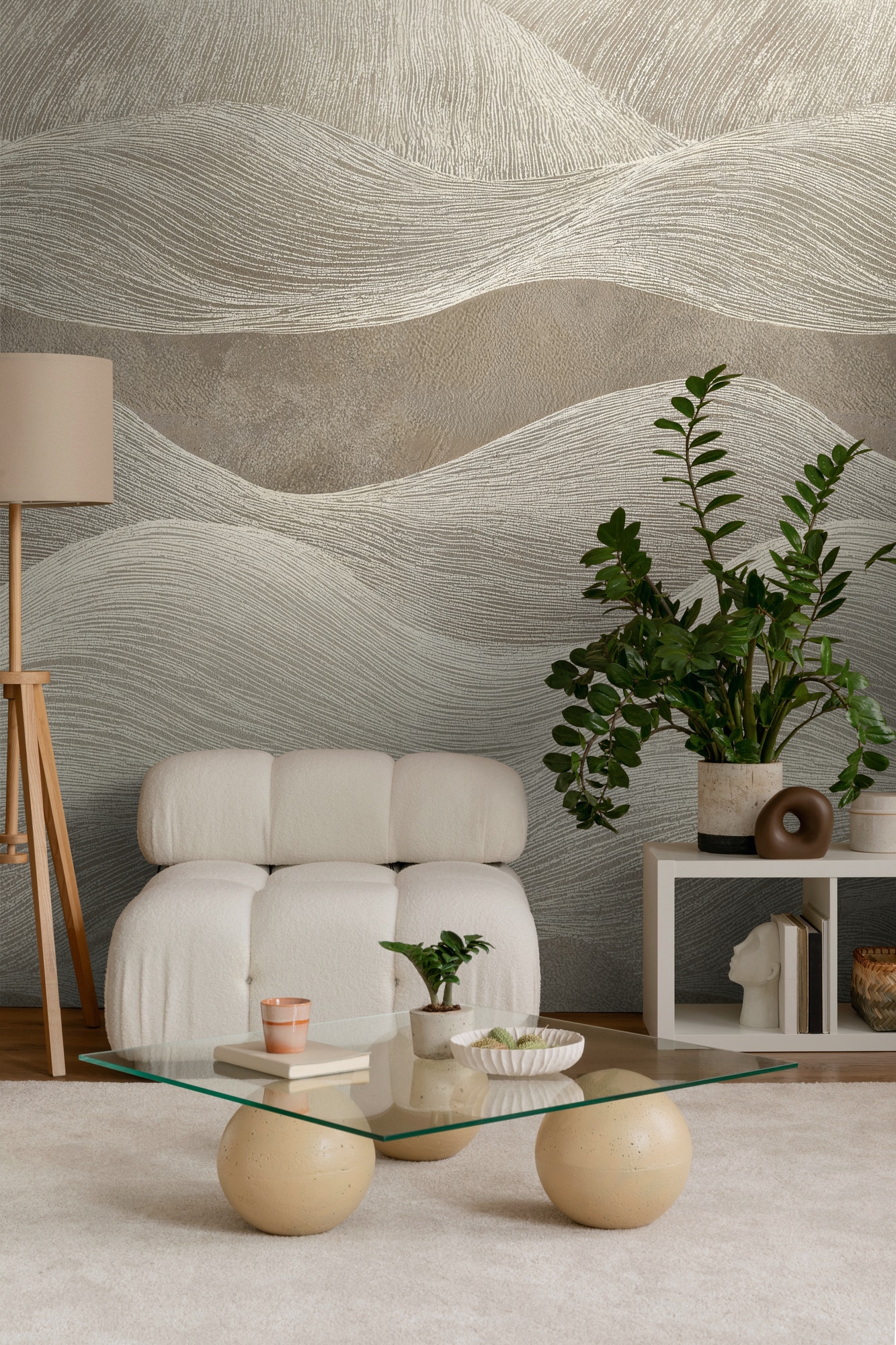 living walls Fototapete »The Wall 4 Structures – Atmosphärische Berglandschaft Vlies-Fototapete« Motiv | matt | naturalistisch leicht strukturiert Atmosphärische Berglandschaft mit atmosphärischer Tiefe