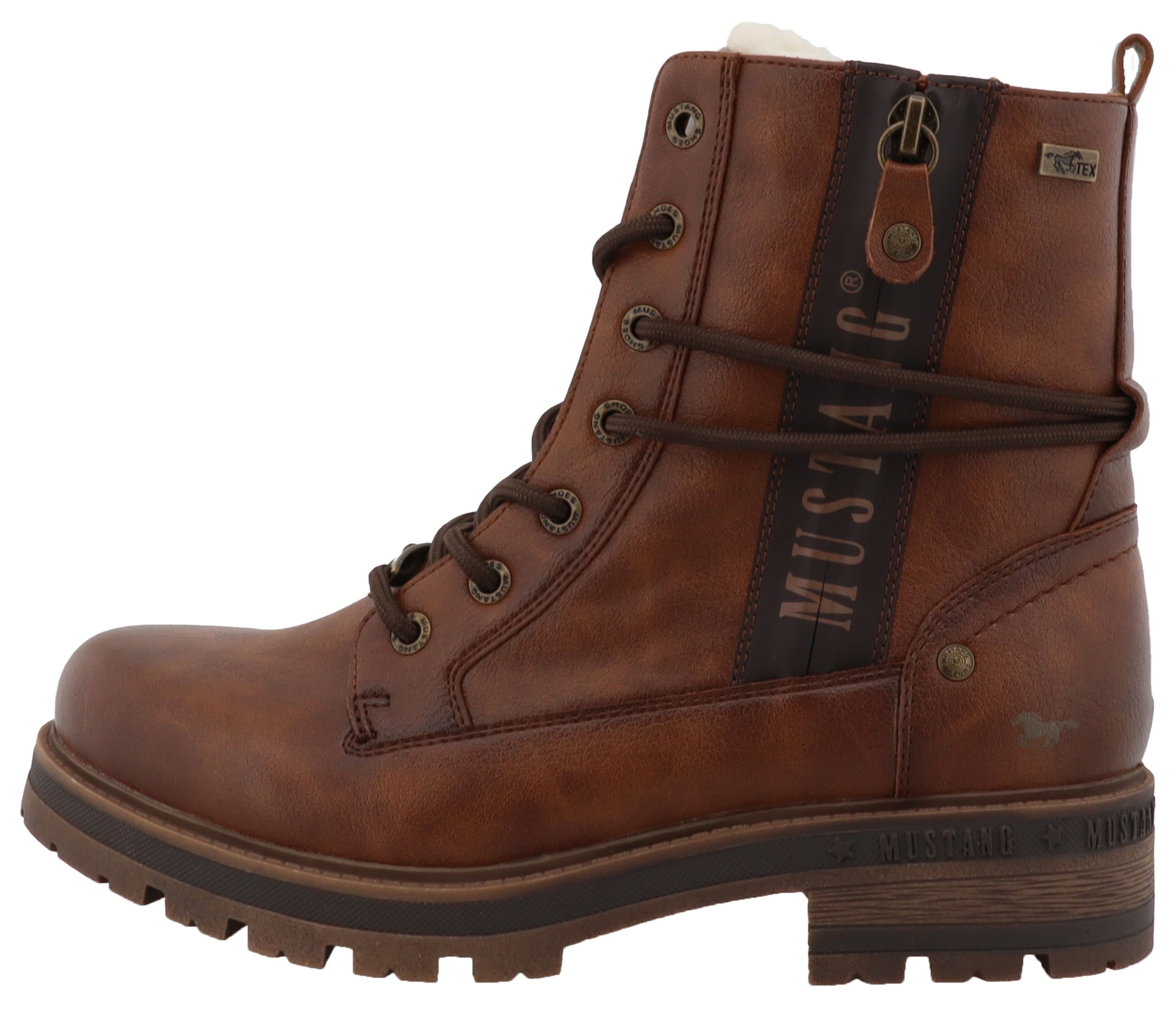 Mustang Shoes Winterboots »Darleen«, Schnürboots mit Profilsohle