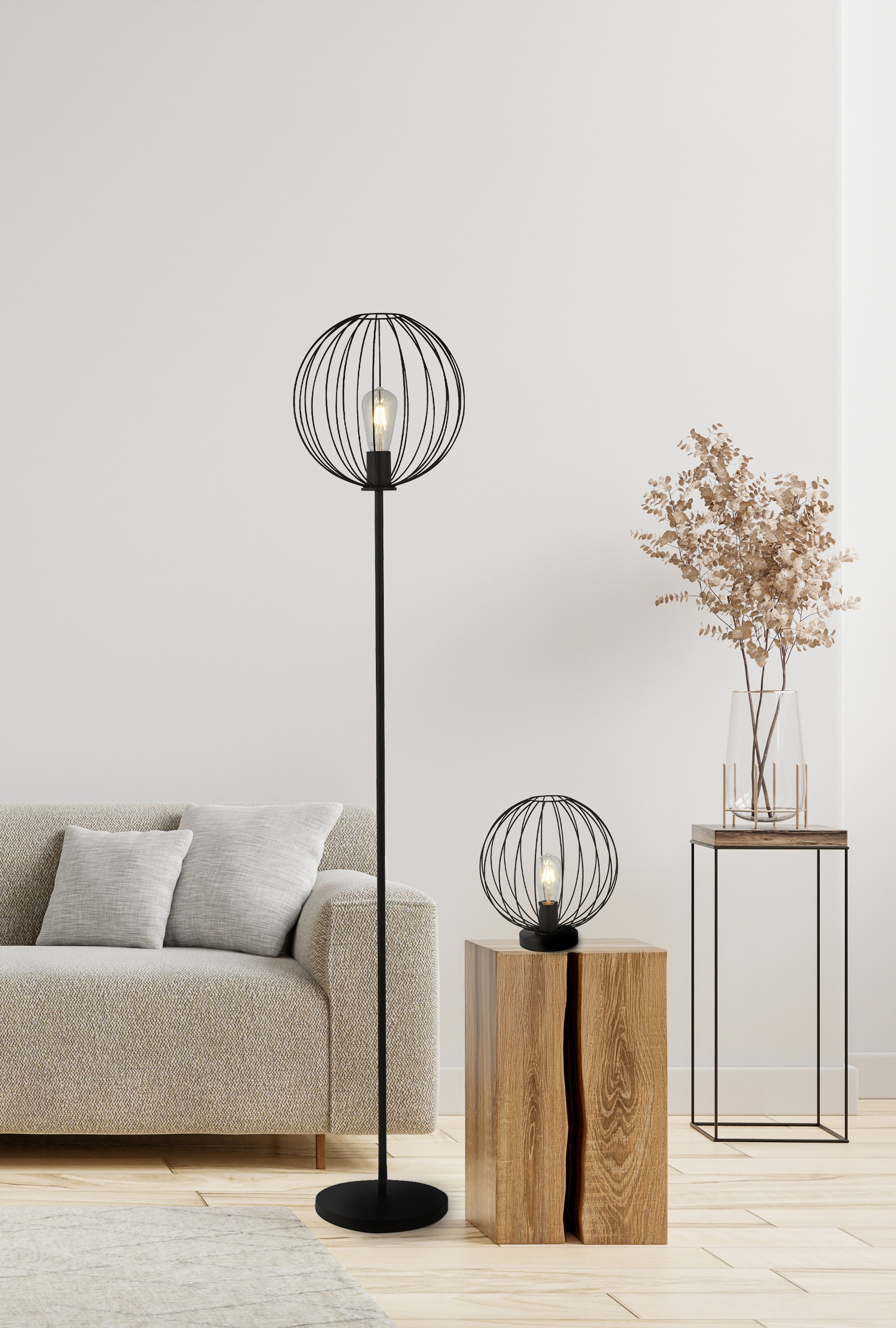 Searchlight Stehlampe »Rondo Stehleuchte - Schwarz« E27 1 Stk.