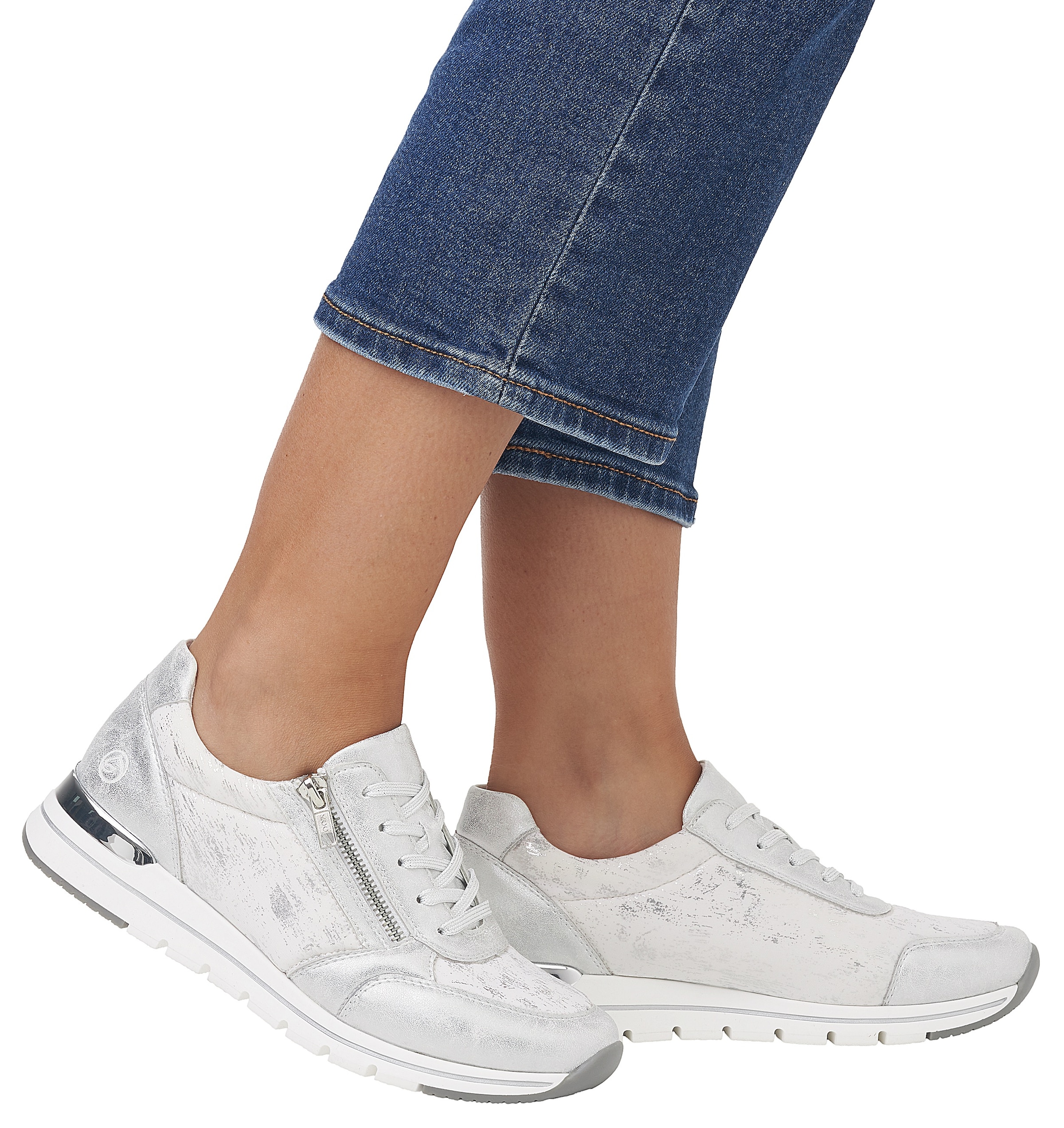 Remonte Keilsneaker  mit seitlichem Reißverschluss, Freizeitschuh, Halbschuh, Schnürschuh