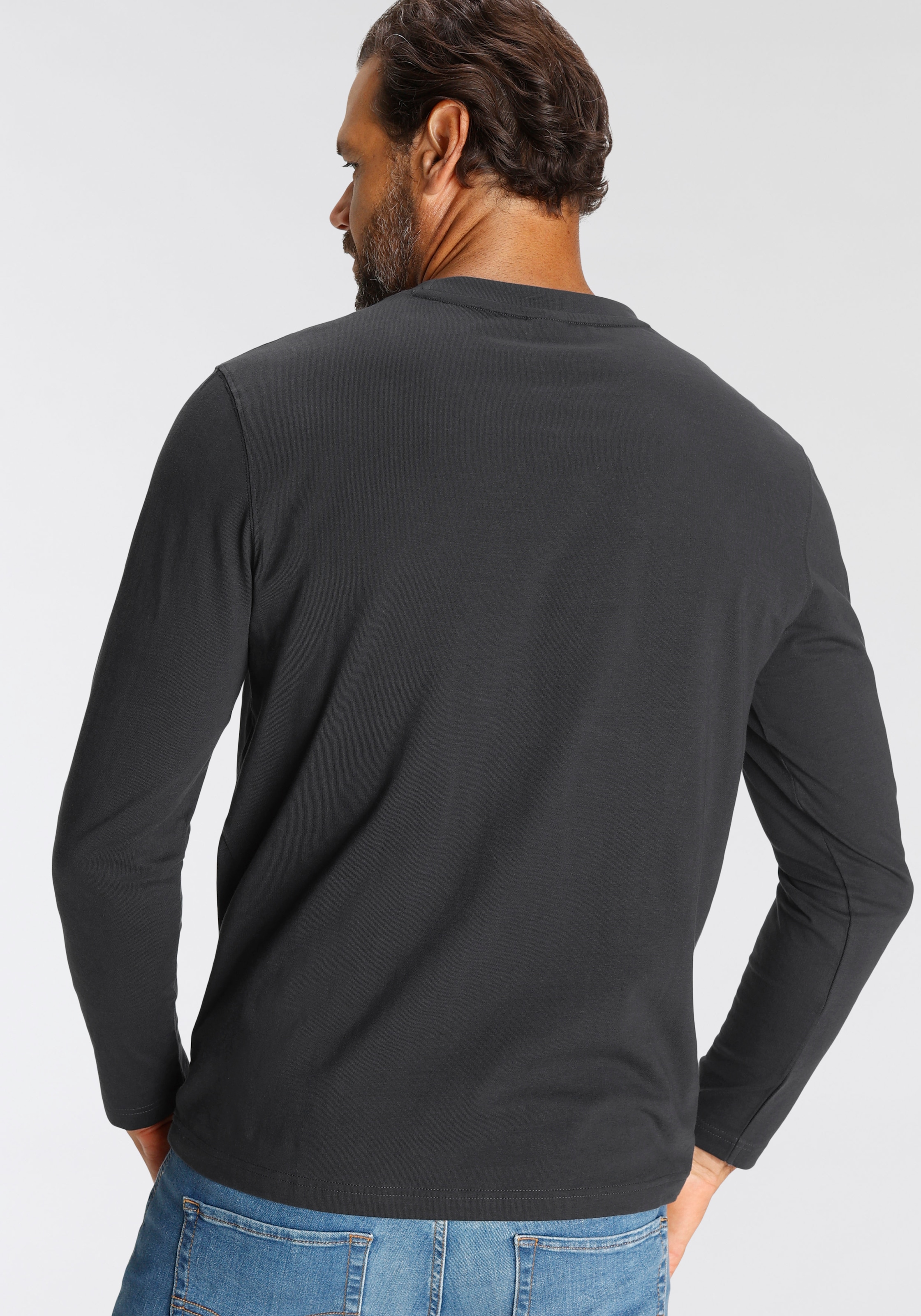 H.I.S Longsleeve, Langarm, bedruckt, Rundhalsausschnitt, für die Freizeit