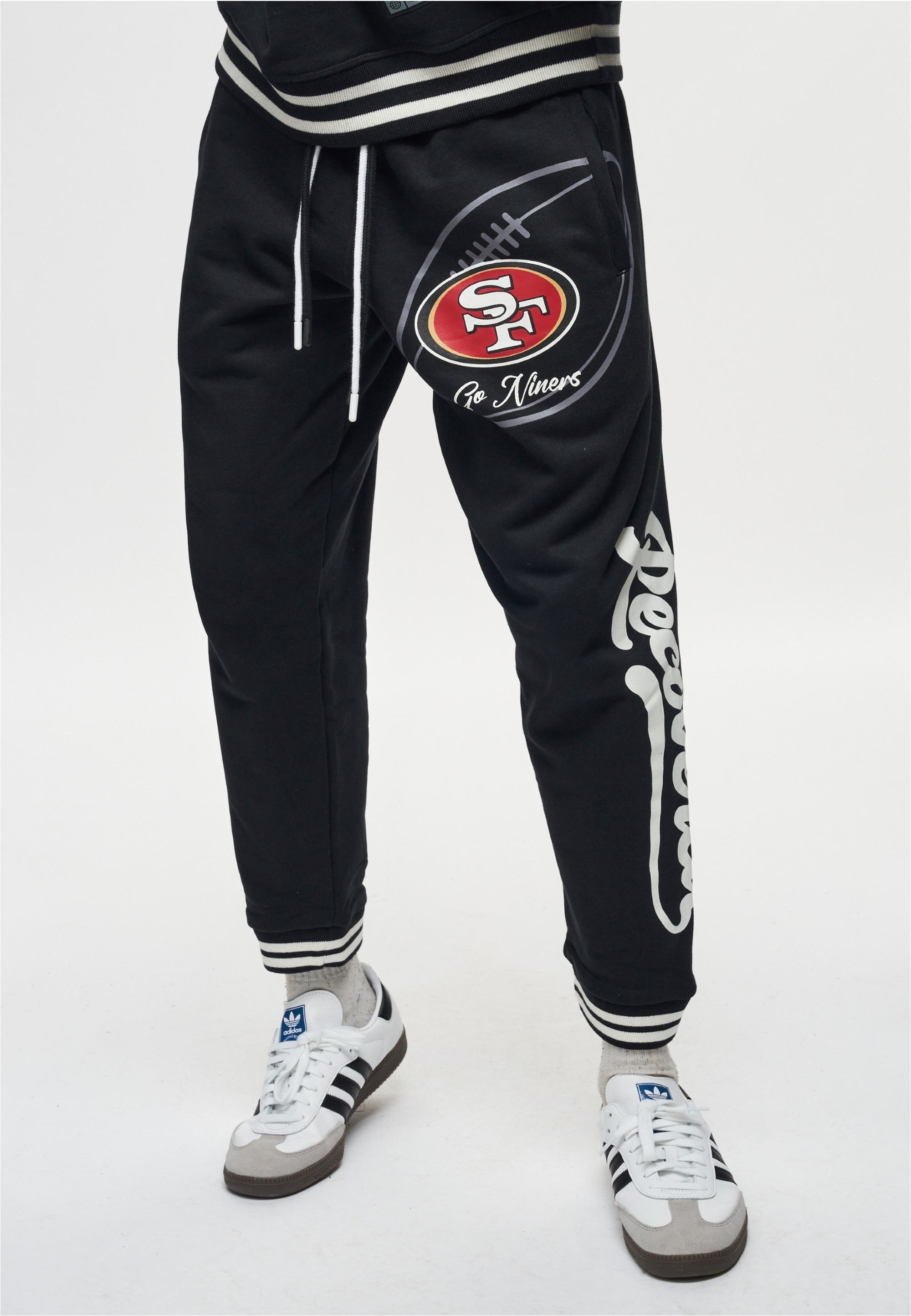 Recovered Sweathose »NFL 49ERS Go Niner«, (1 tlg.), mit gestreiften Bündchen