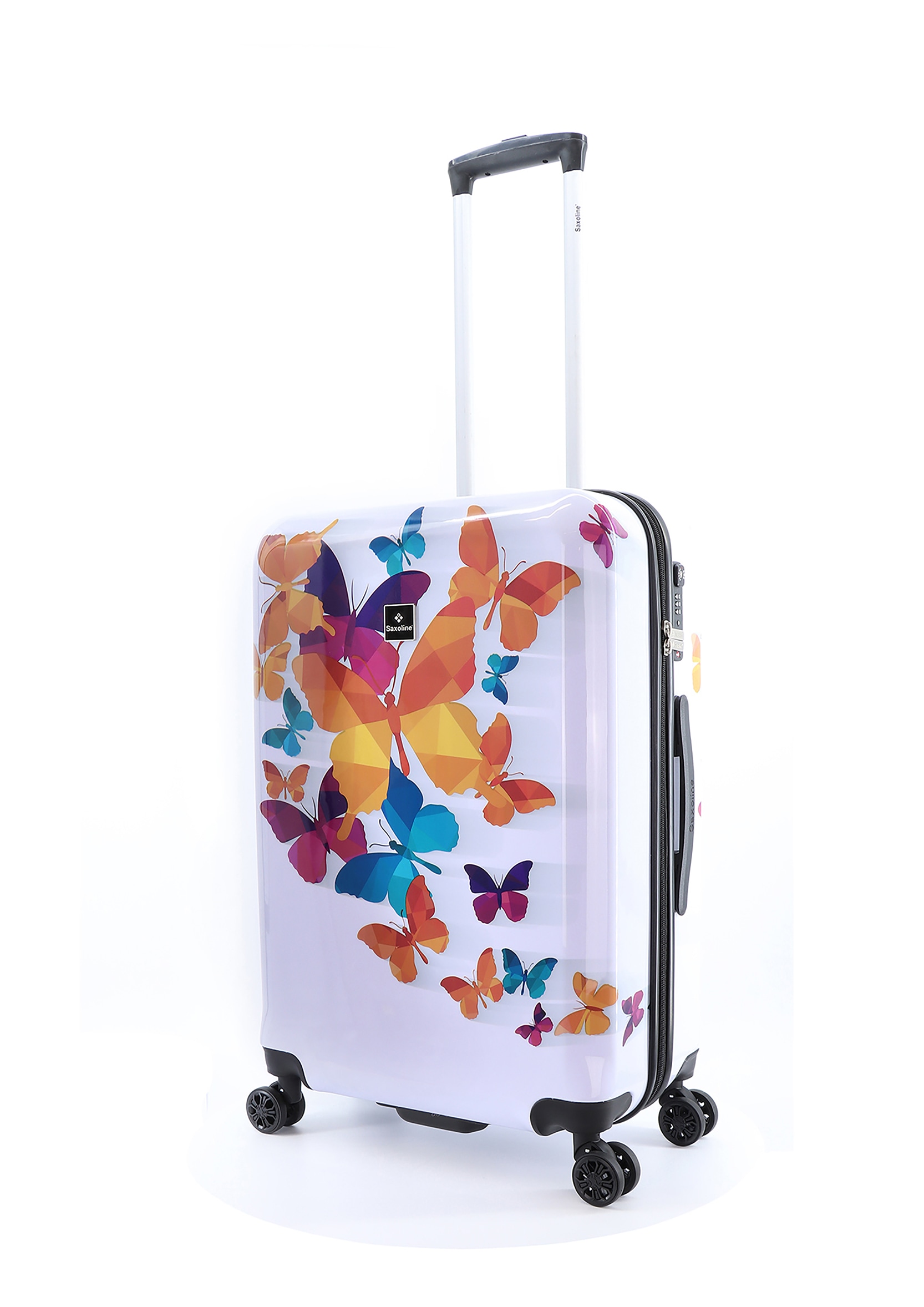 Koffer »Schmetterling«, mit arretierbarem Aluminium-Trolleysystem