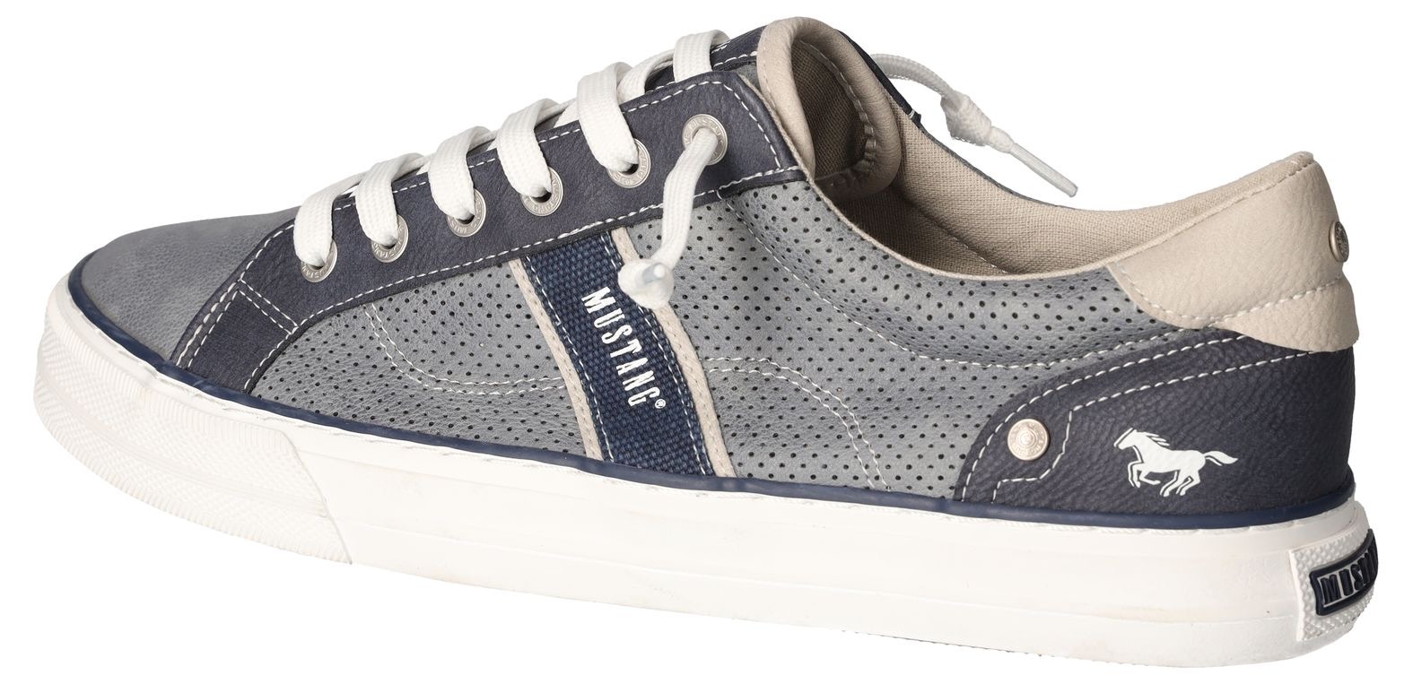Mustang Shoes Slip-On Sneaker, mit stylischem Seitenstreifen, Freizeitschuh, Halbschuh, Schnürschuh