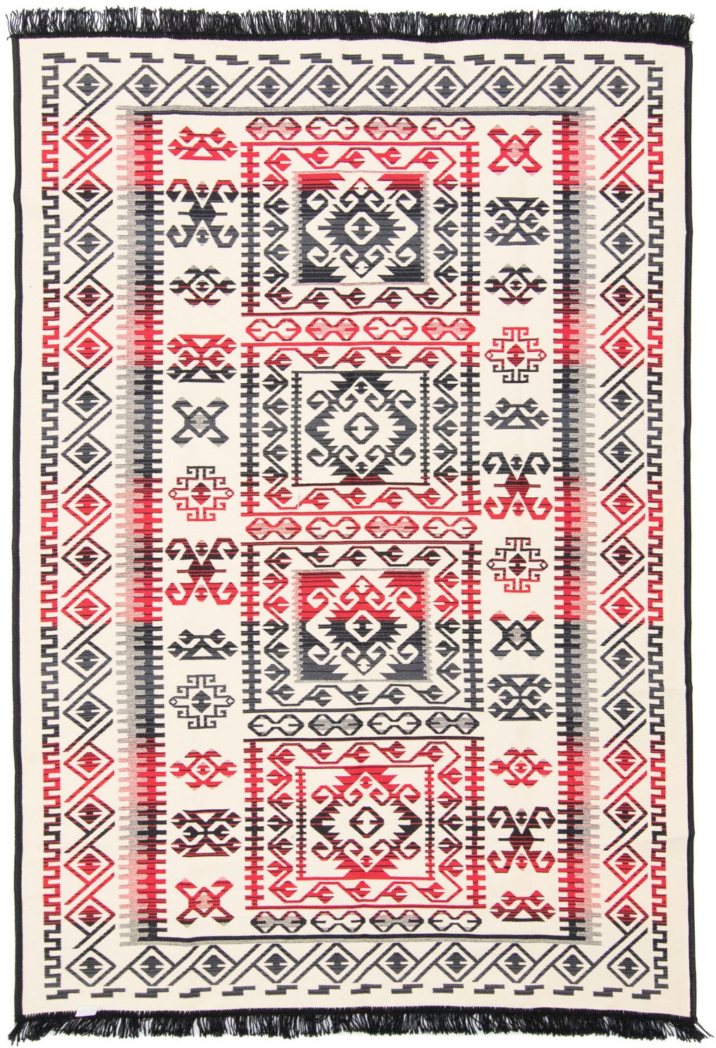 morgenland Wollteppich »Kelim Teppich Irena«, rechteckig, 5 mm Höhe, reine Baumwolle