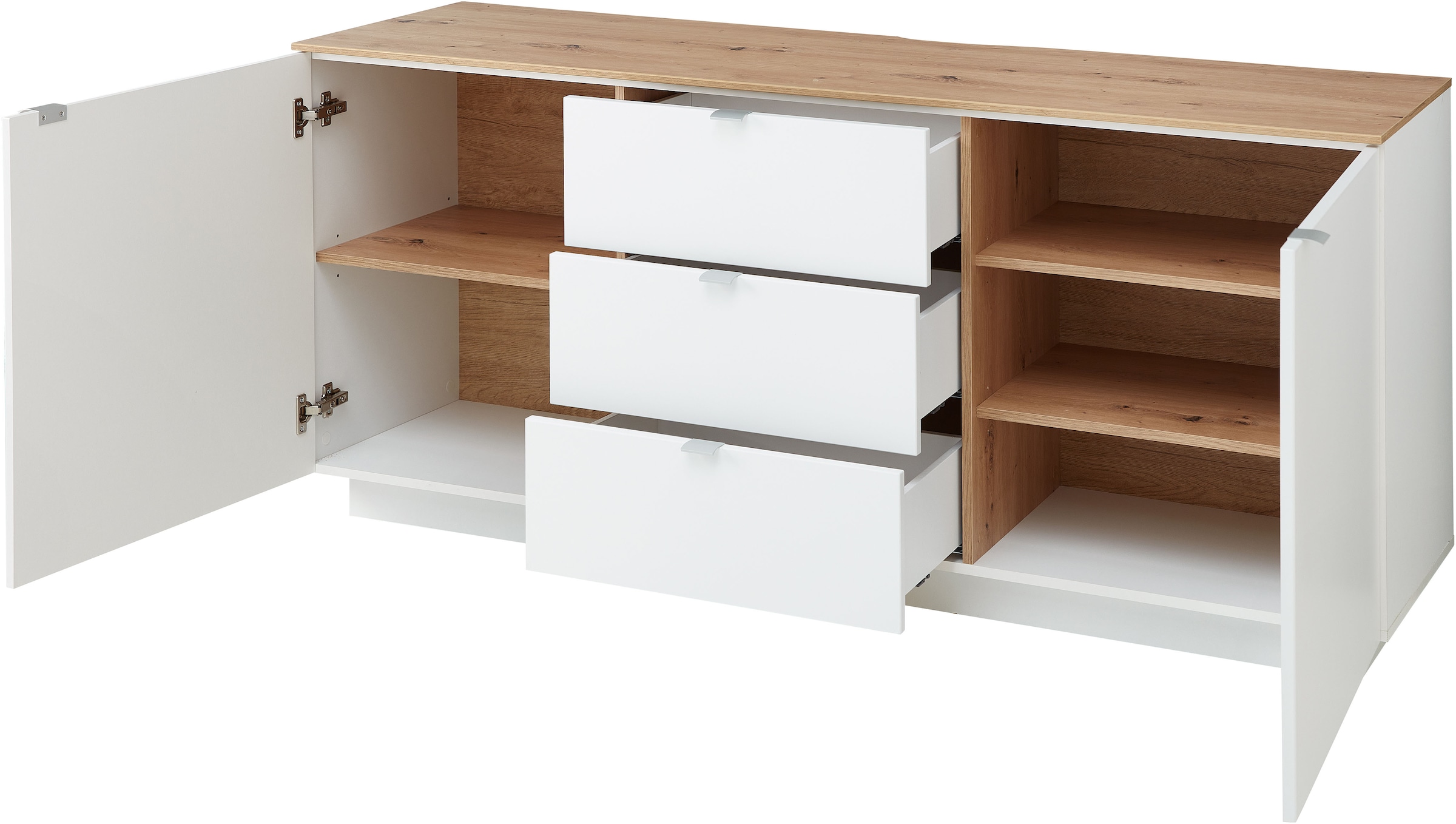 Innostyle TV-Schrank »Core, TV-Sideboard Stellmaß B/H/T 180x77x44 cm«, (1 St.), TV-Sideboard mit 2 Holztüren und 3 Schubkästen