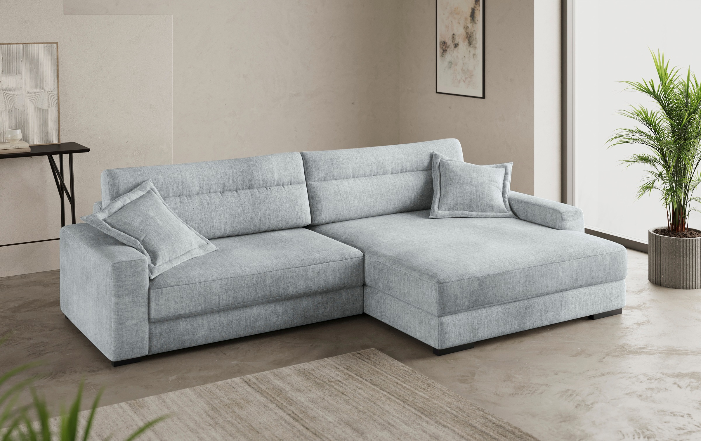 Mr. Couch Ecksofa »Marcello L-Form«, inklusive EasyBett und Bettkasten