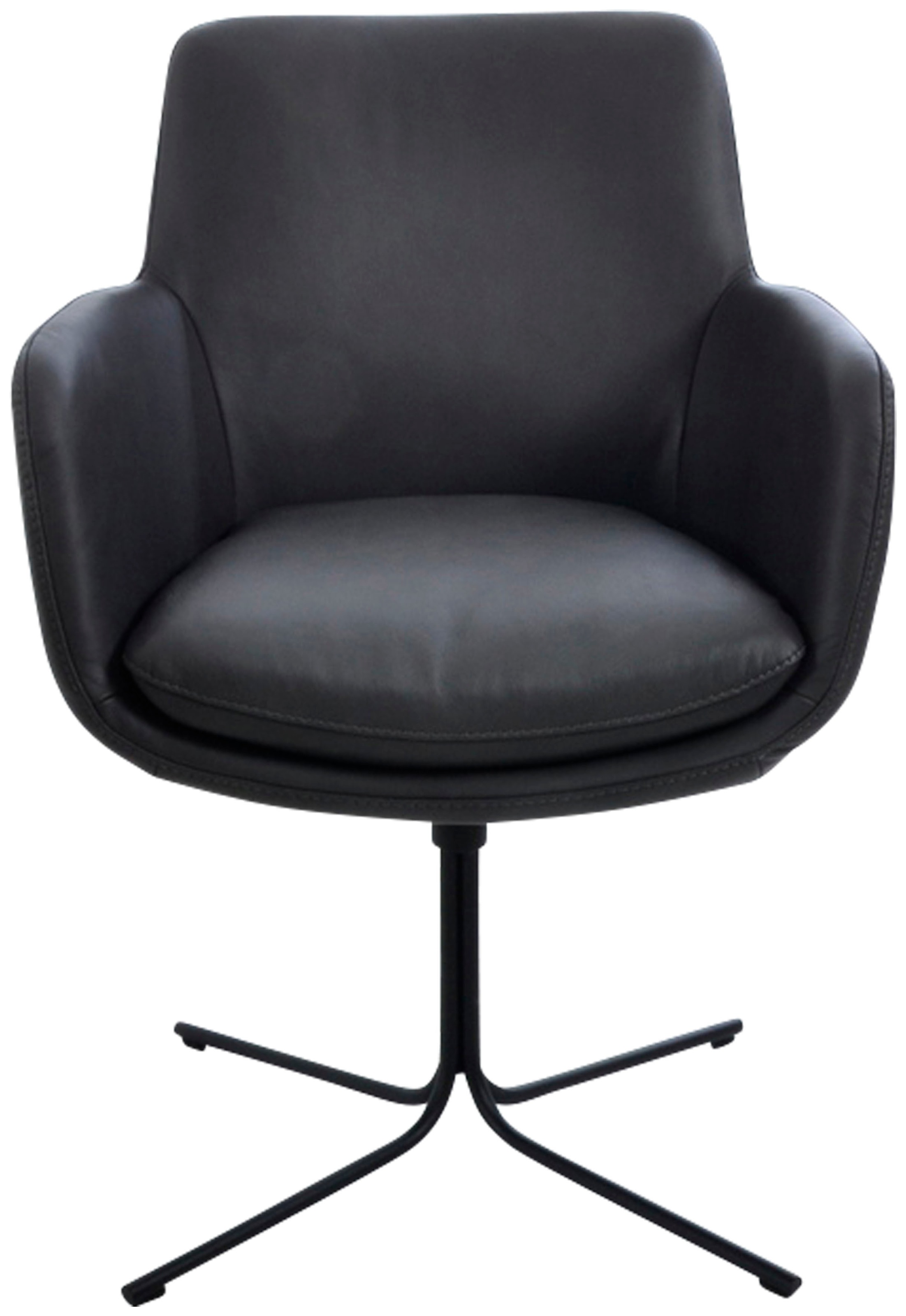 K+W Komfort & Wohnen Drehstuhl "Pego" () filigranem 4-Fuß-Gestell in schwar günstig online kaufen