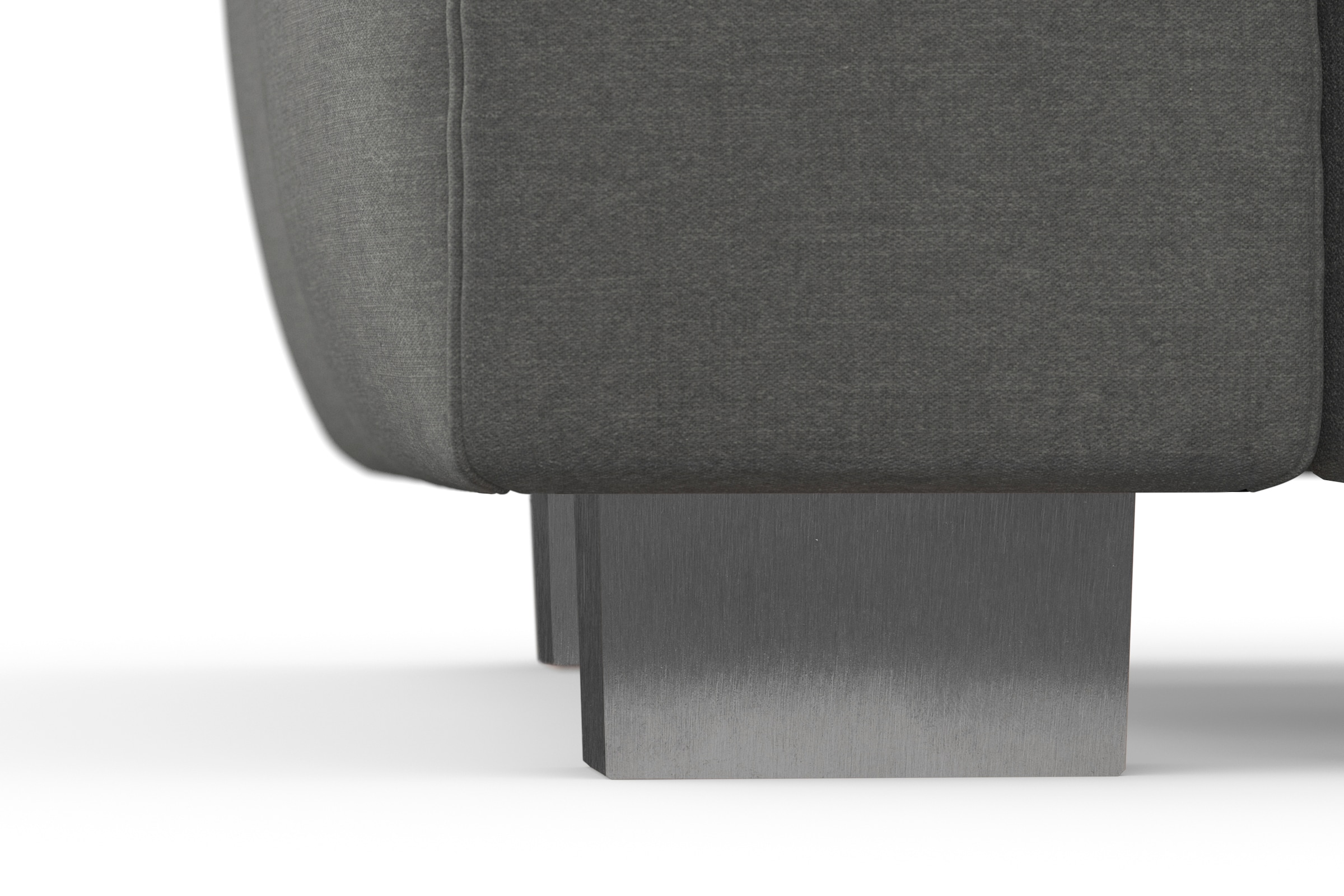 sit&more Ecksofa »Dundee L-Form«, mit Federkern und Edelstahlfüßen, wahlweise mit Kopfteilverstellung