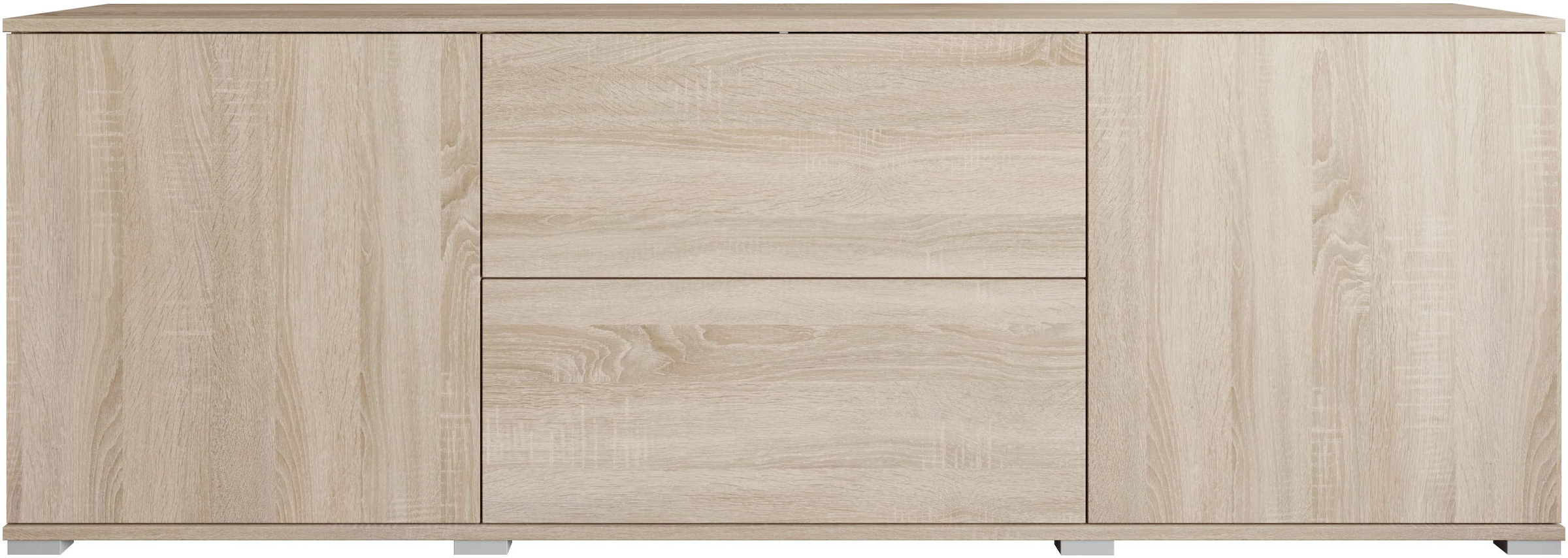 INOSIGN Lowboard »Kenia«, (1 St.), 2 Türen, 2 Schubladen, Breite 180 cm, höhenverstellbare Einlegeböden